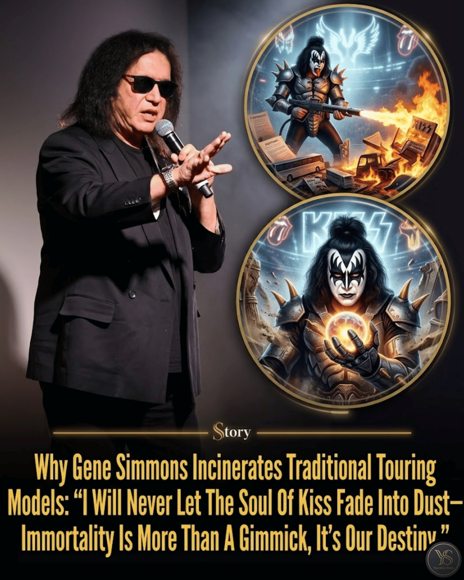 Why Gene Simmons Incinerates Traditional Touring Models: “I Will Never Let The Soul Of Kiss Fade Into Dust—Immortality Is More Than A Gimmick, It’s Our Destiny.”