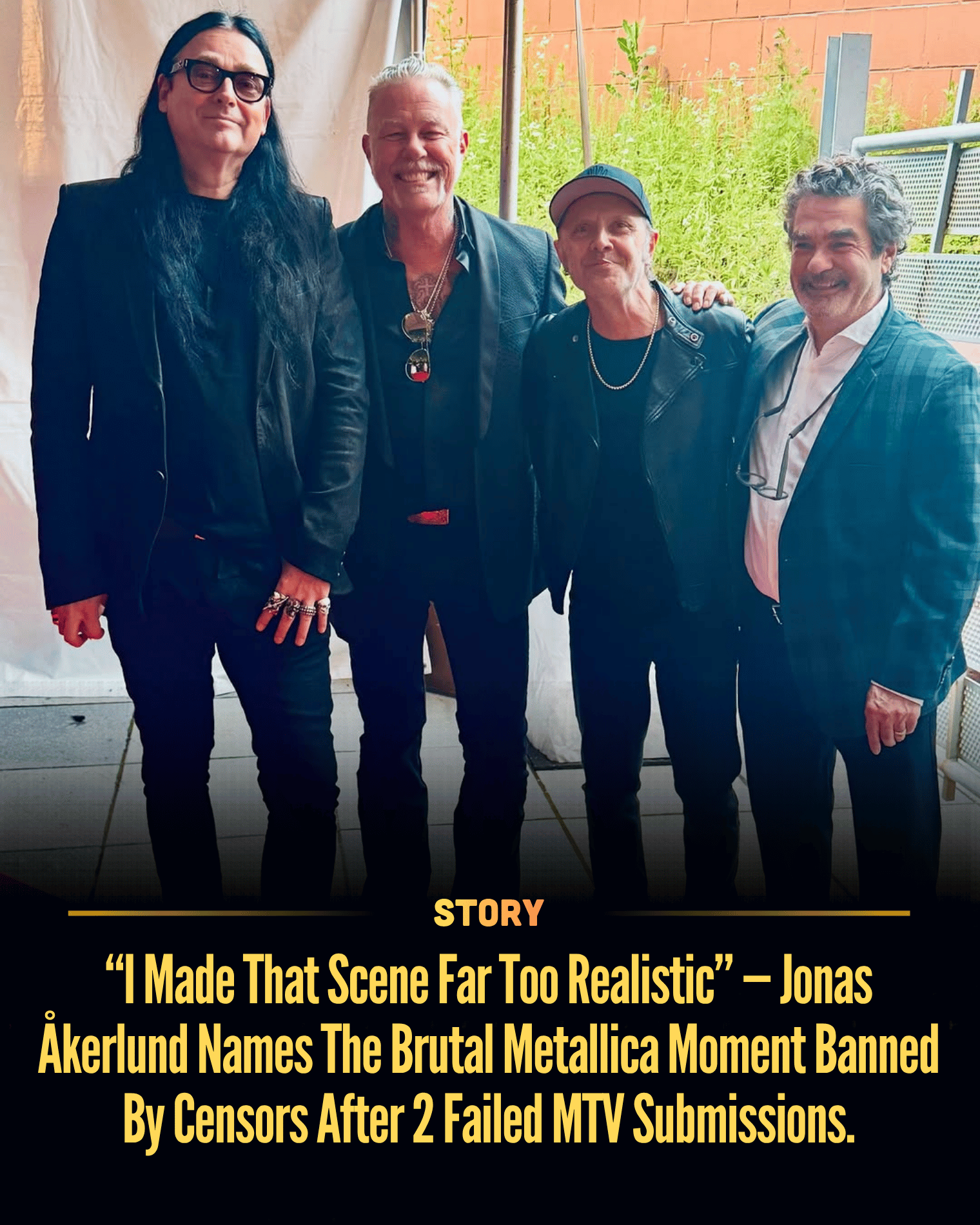 “I Made That Scene Far Too Realistic” — Jonas Åkerlund Names The Brutal Metallica Moment Banned By Censors After 2 Failed MTV Submissions.