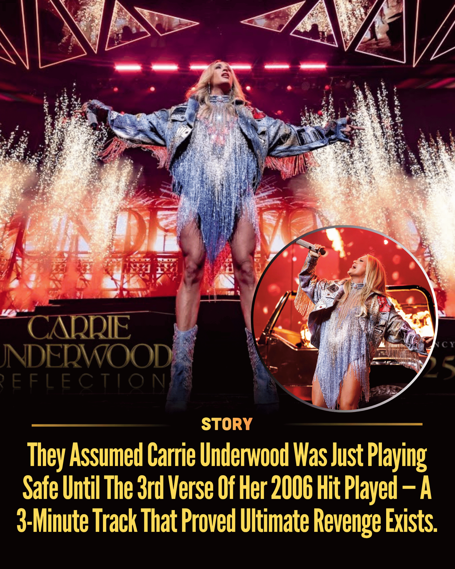 They Assumed Carrie Underwood Was Just Playing Safe Until The 3rd Verse Of Her 2006 Hit Played — A 3-Minute Track That Proved Ultimate Revenge Exists.