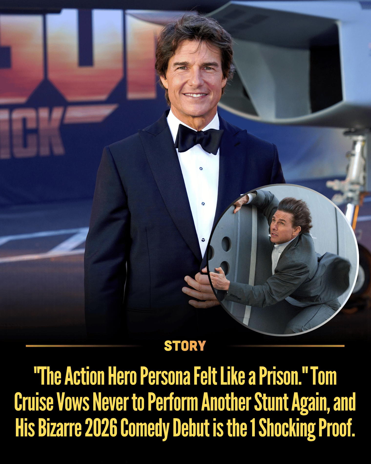 “The Action Hero Persona Felt Like a Prison.” Tom Cruise Vows Never to Perform Another Stunt Again, and His Bizarre 2026 Comedy Debut is the 1 Shocking Proof.