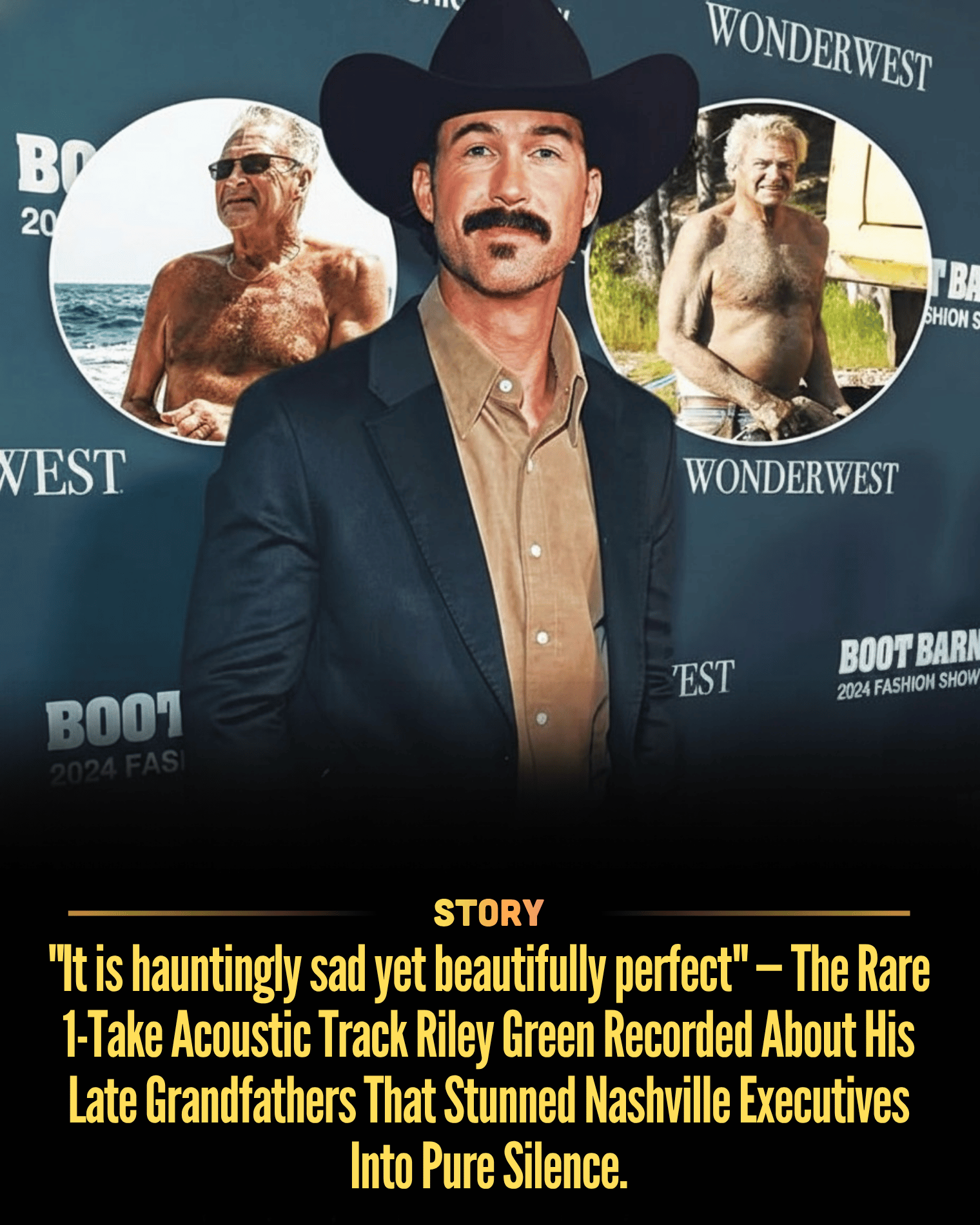 “It is hauntingly sad yet beautifully perfect” — The Rare 1-Take Acoustic Track Riley Green Recorded About His Late Grandfathers That Stunned Nashville Executives Into Pure Silence.