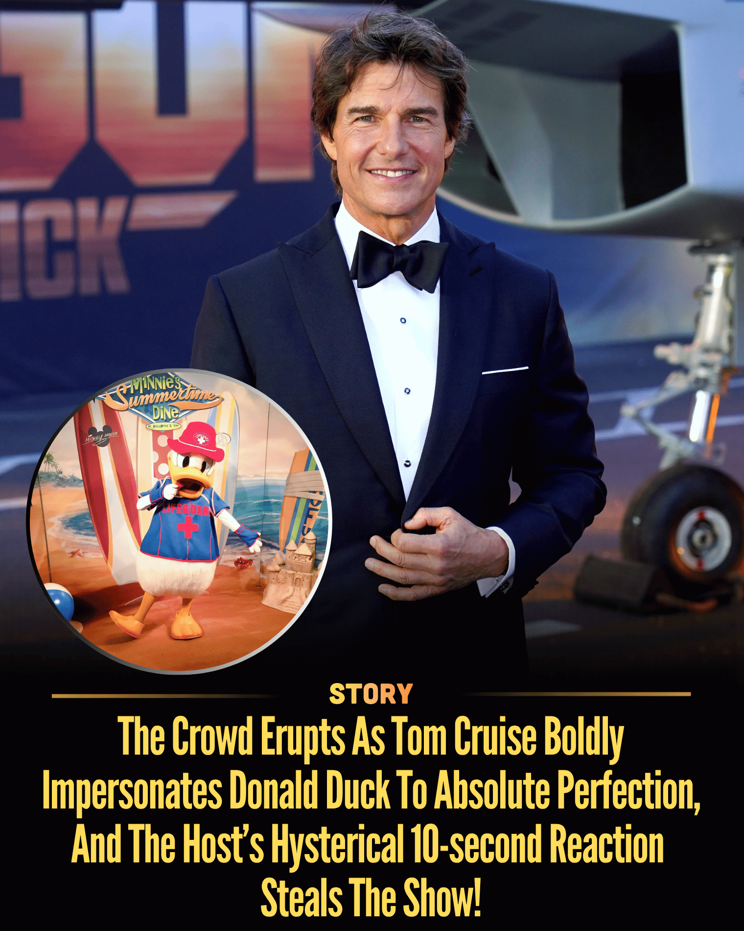The Crowd Erupts As Tom Cruise Boldly Impersonates Donald Duck To Absolute Perfection, And The Host’s Hysterical 10-second Reaction Steals The Show!