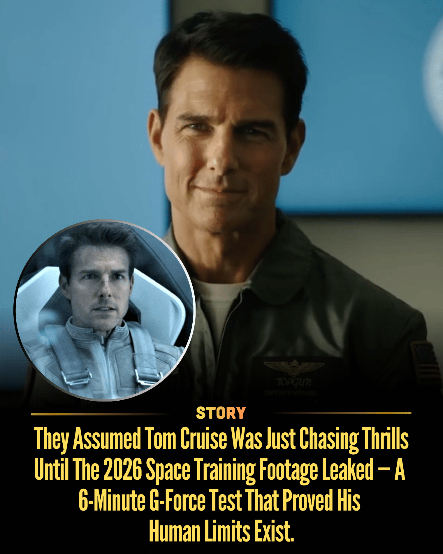 They Assumed Tom Cruise Was Just Chasing Thrills Until The 2026 Space Training Footage Leaked — A 6-Minute G-Force Test That Proved His Human Limits Exist.
