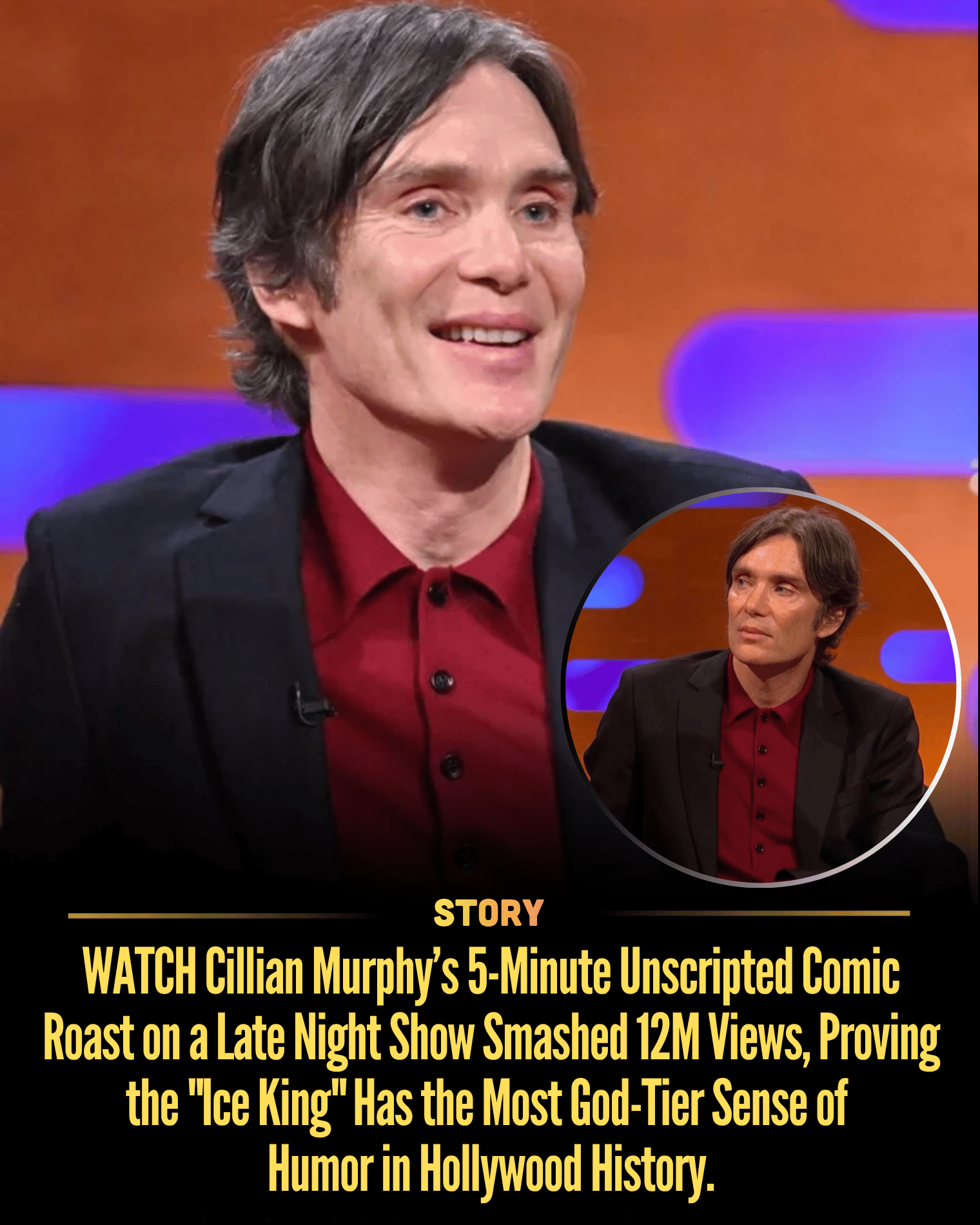 WATCH Cillian Murphy’s 5-Minute Unscripted Comic Roast on a Late Night Show Smashed 12M Views, Proving the “Ice King” Has the Most God-Tier Sense of Humor in Hollywood History.