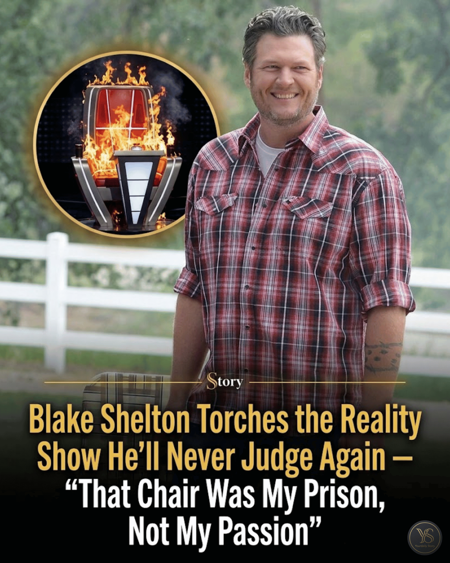 Blake Shelton Torches the Reality Show He’ll Never Judge Again — “That Chair Was My Prison, Not My Passion”