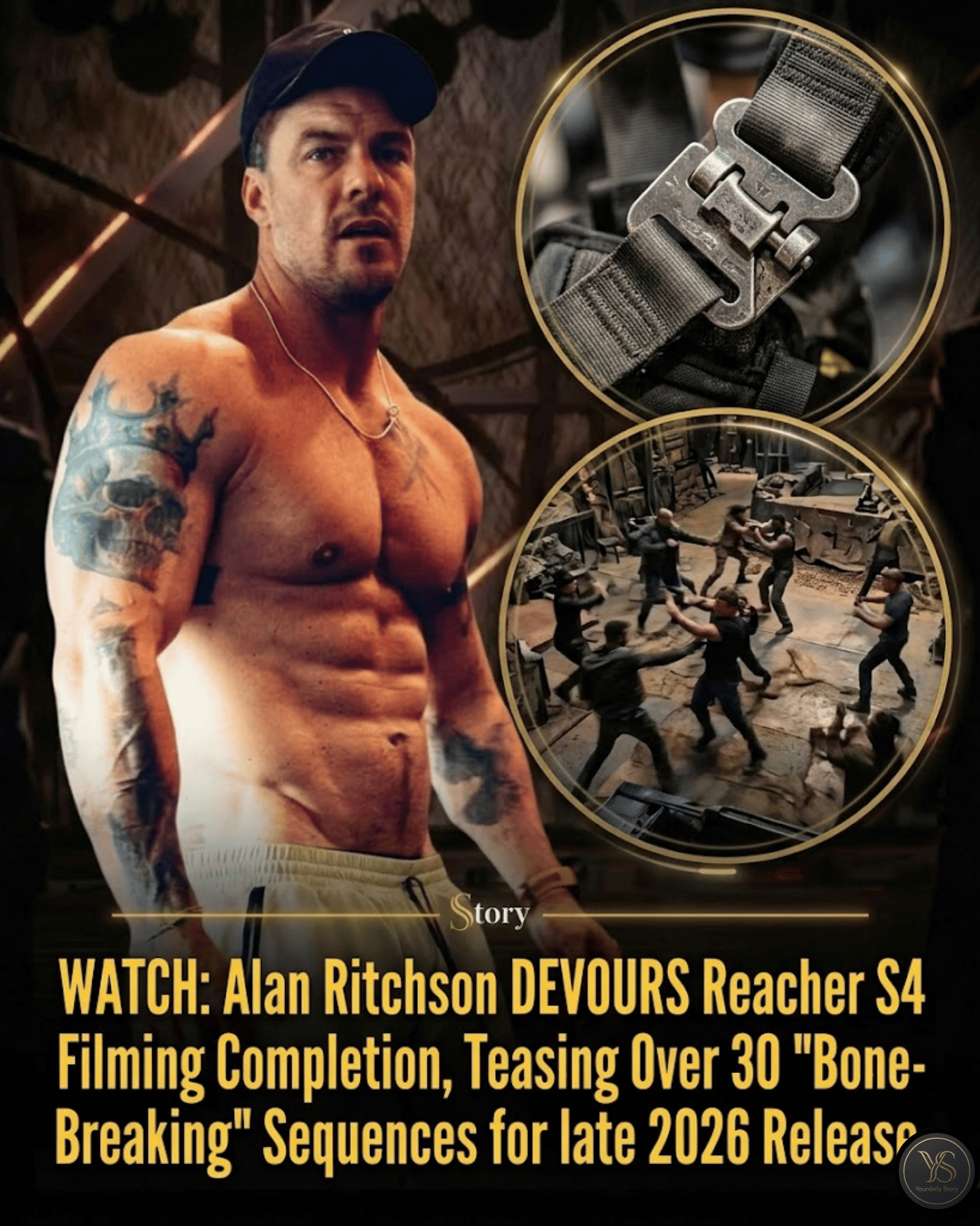 WATCH: Alan Ritchson DEVOURS Reacher S4 Filming Completion, Teasing Over 30 “Bone-Breaking” Sequences for late 2026 Release.