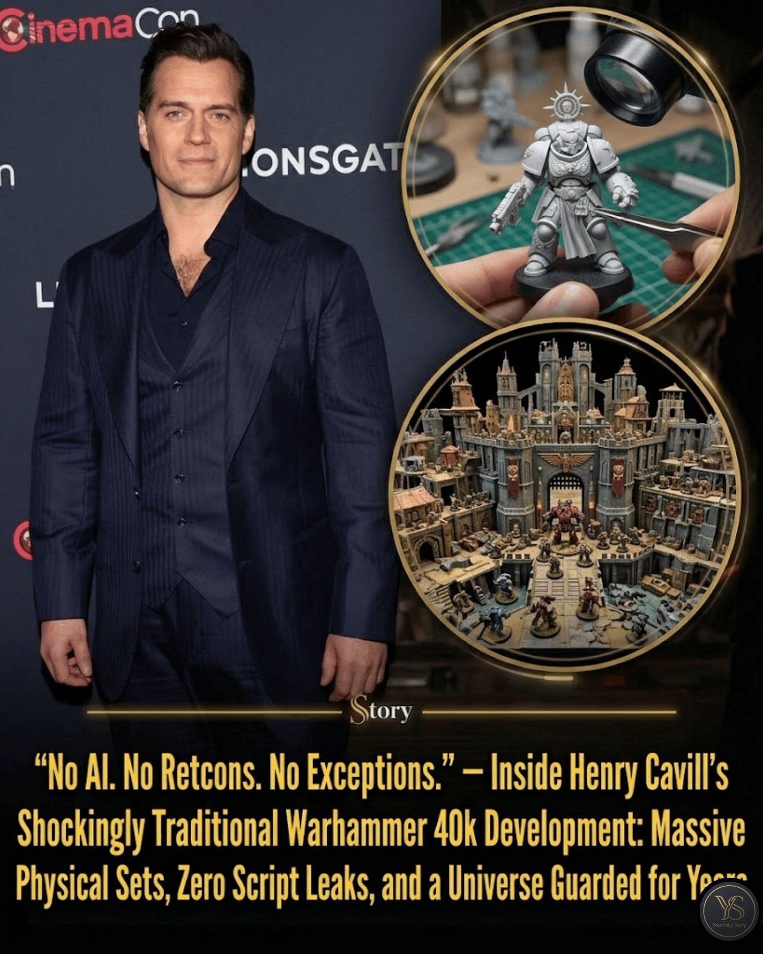 “No AI. No Retcons. No Exceptions.” — Inside Henry Cavill’s Shockingly Traditional Warhammer 40k Development: Massive Physical Sets, Zero Script Leaks, and a Universe Guarded for Years.
