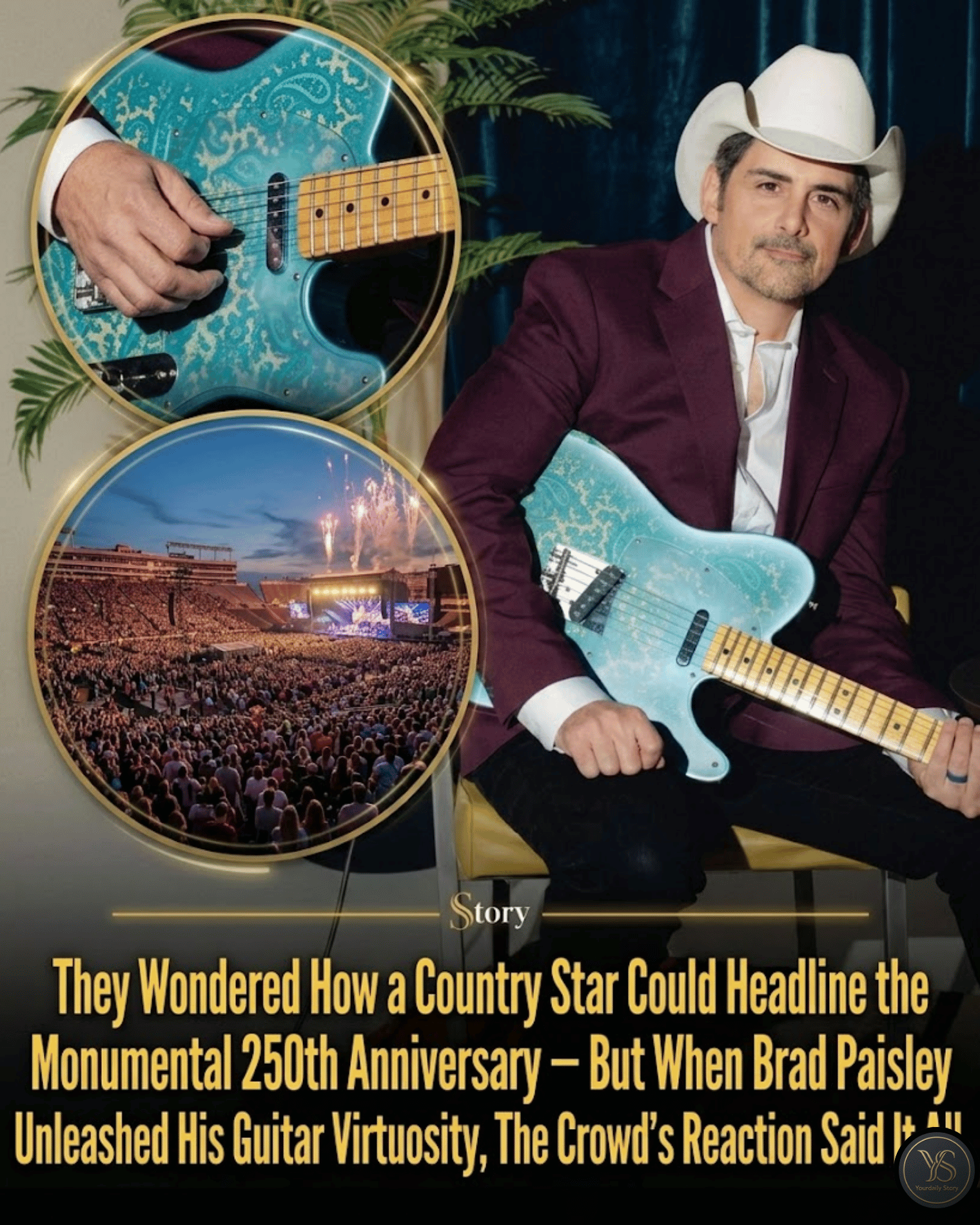 They Wondered How a Country Star Could Headline the Monumental 250th Anniversary — But When Brad Paisley Unleashed His Guitar Virtuosity, The Crowd’s Reaction Said It All.