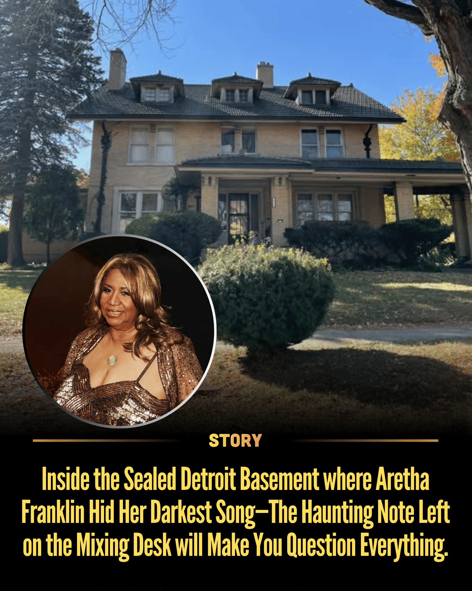 Inside the Sealed Detroit Basement where Aretha Franklin Hid Her Darkest Song—The Haunting Note Left on the Mixing Desk will Make You Question Everything.