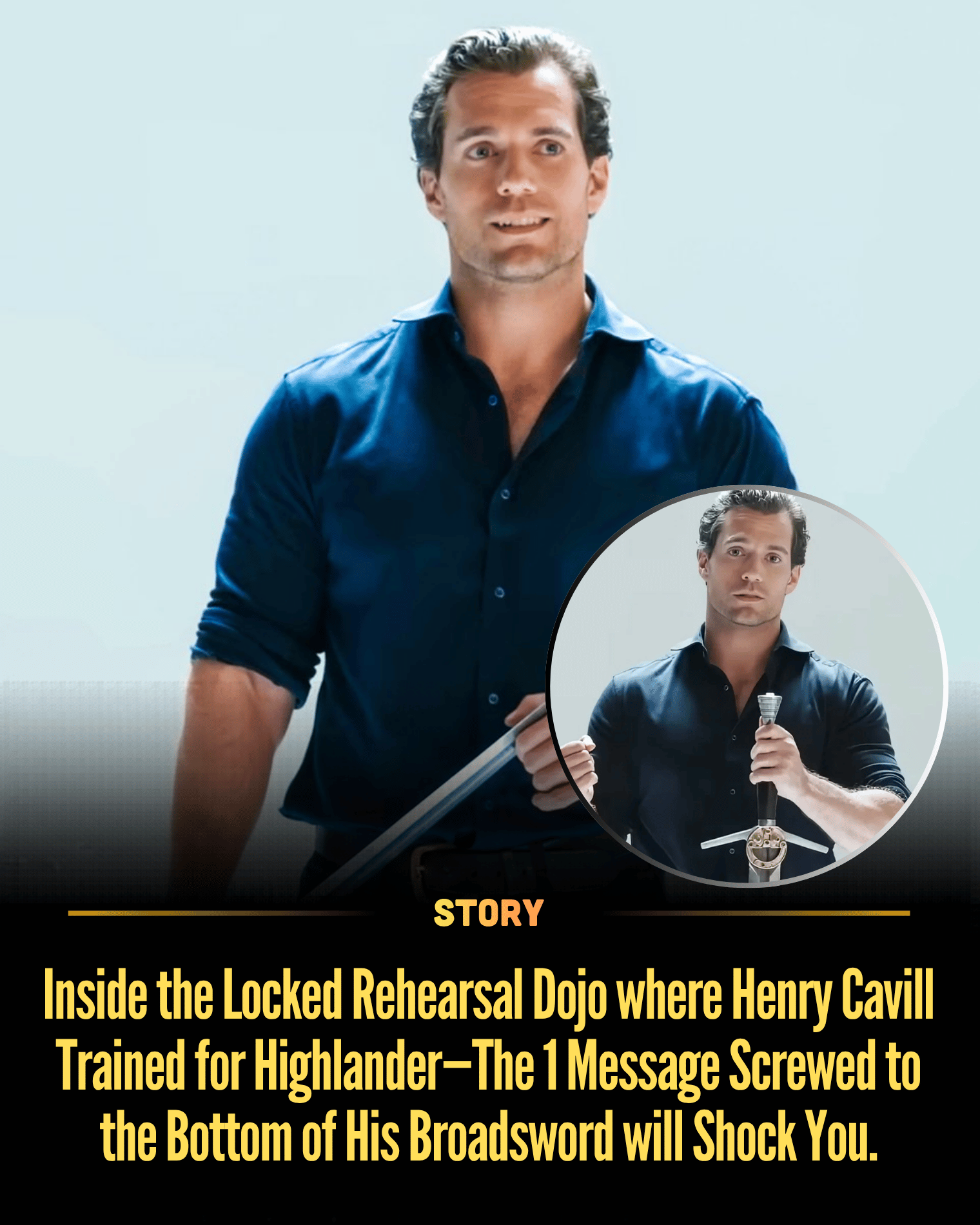 Inside the Locked Rehearsal Dojo where Henry Cavill Trained for Highlander—The 1 Message Screwed to the Bottom of His Broadsword will Shock You.