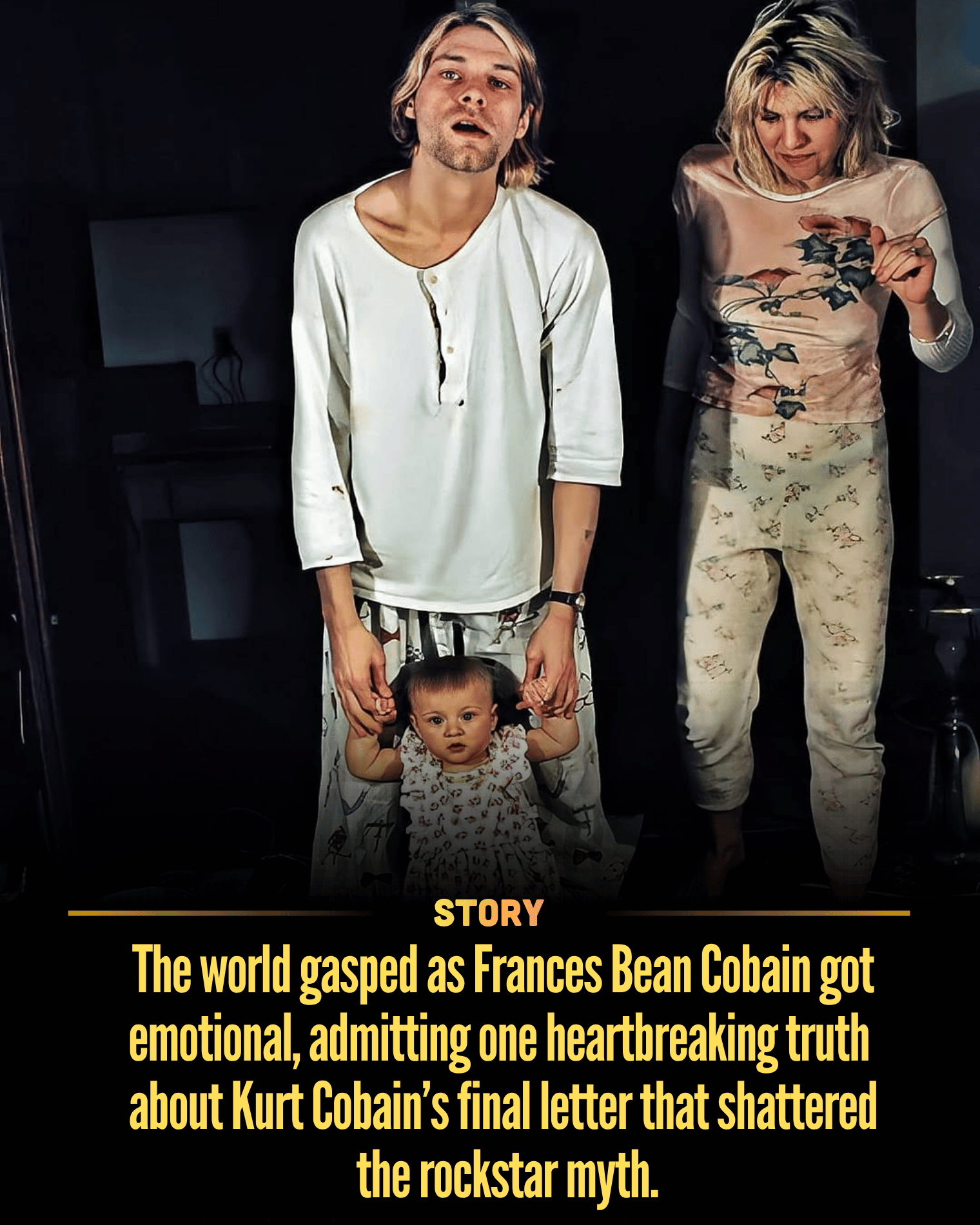 The world gasped as Frances Bean Cobain got emotional, admitting one heartbreaking truth about Kurt Cobain’s final letter that shattered the rockstar myth.