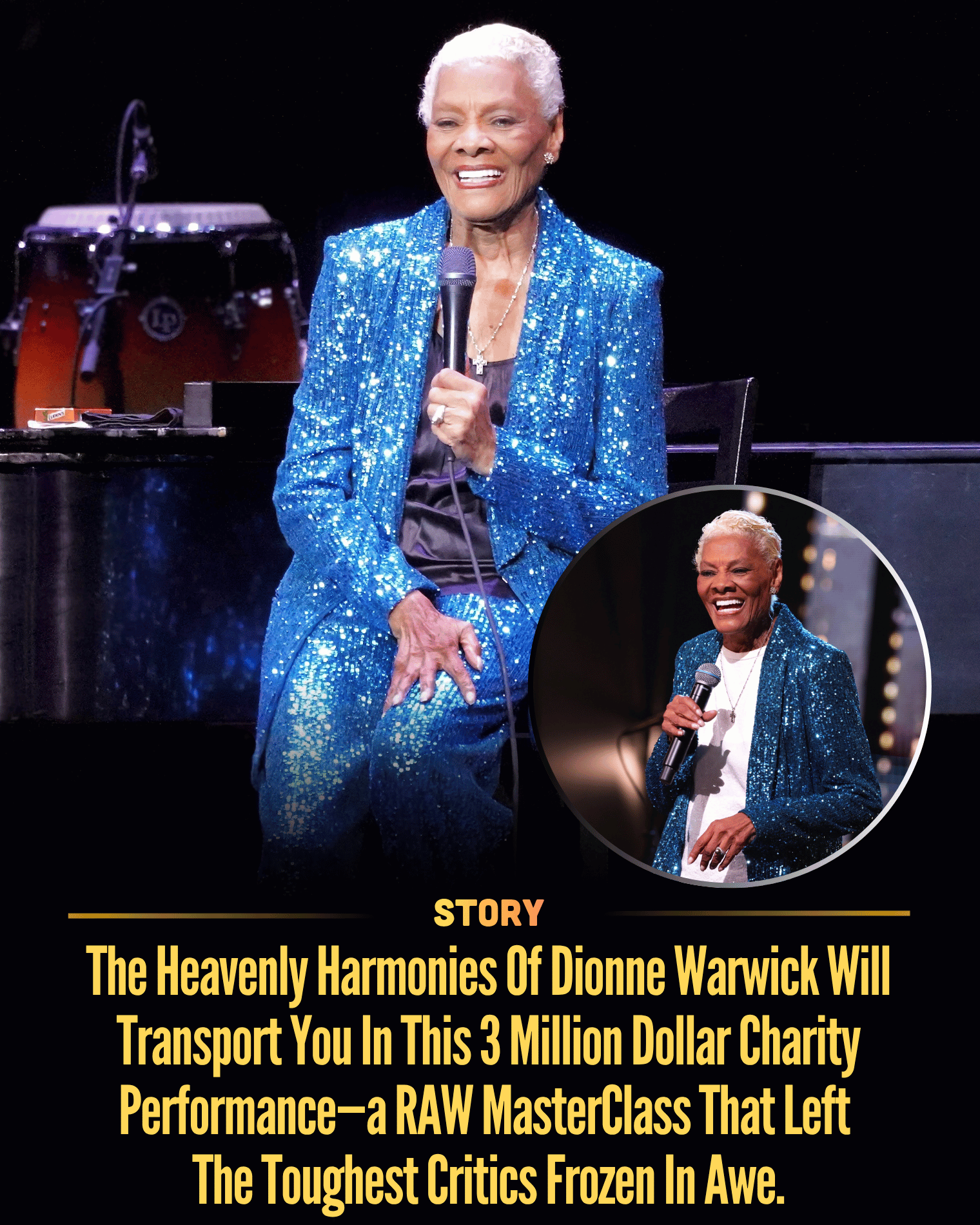 The Heavenly Harmonies Of Dionne Warwick Will Transport You In This 3 Million Dollar Charity Performance—a RAW MasterClass That Left The Toughest Critics Frozen In Awe.