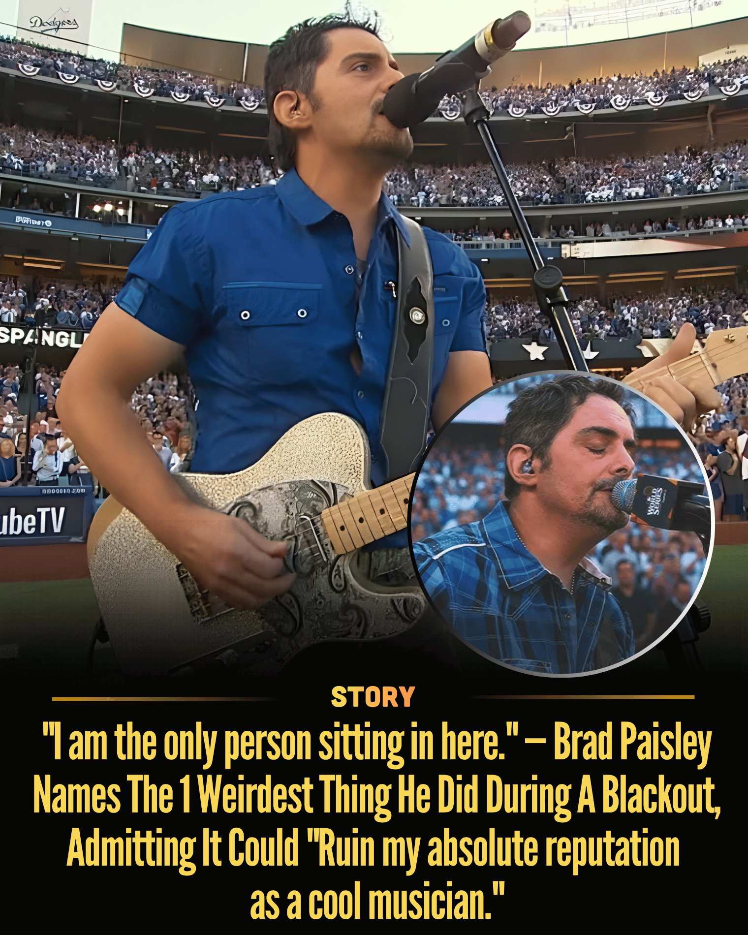 “I am the only person sitting in here.” — Brad Paisley Names The 1 Weirdest Thing He Did During A Blackout, Admitting It Could “Ruin my absolute reputation as a cool musician.”