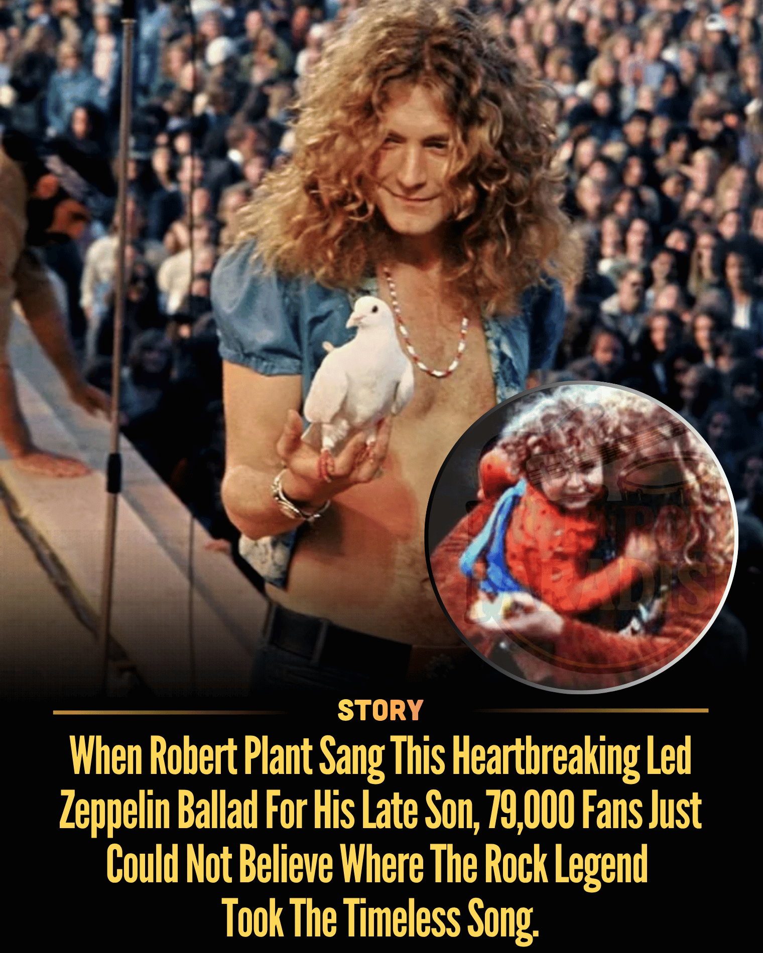 When Robert Plant Sang This Heartbreaking Led Zeppelin Ballad For His Late Son, 79,000 Fans Just Could Not Believe Where The Rock Legend Took The Timeless Song.