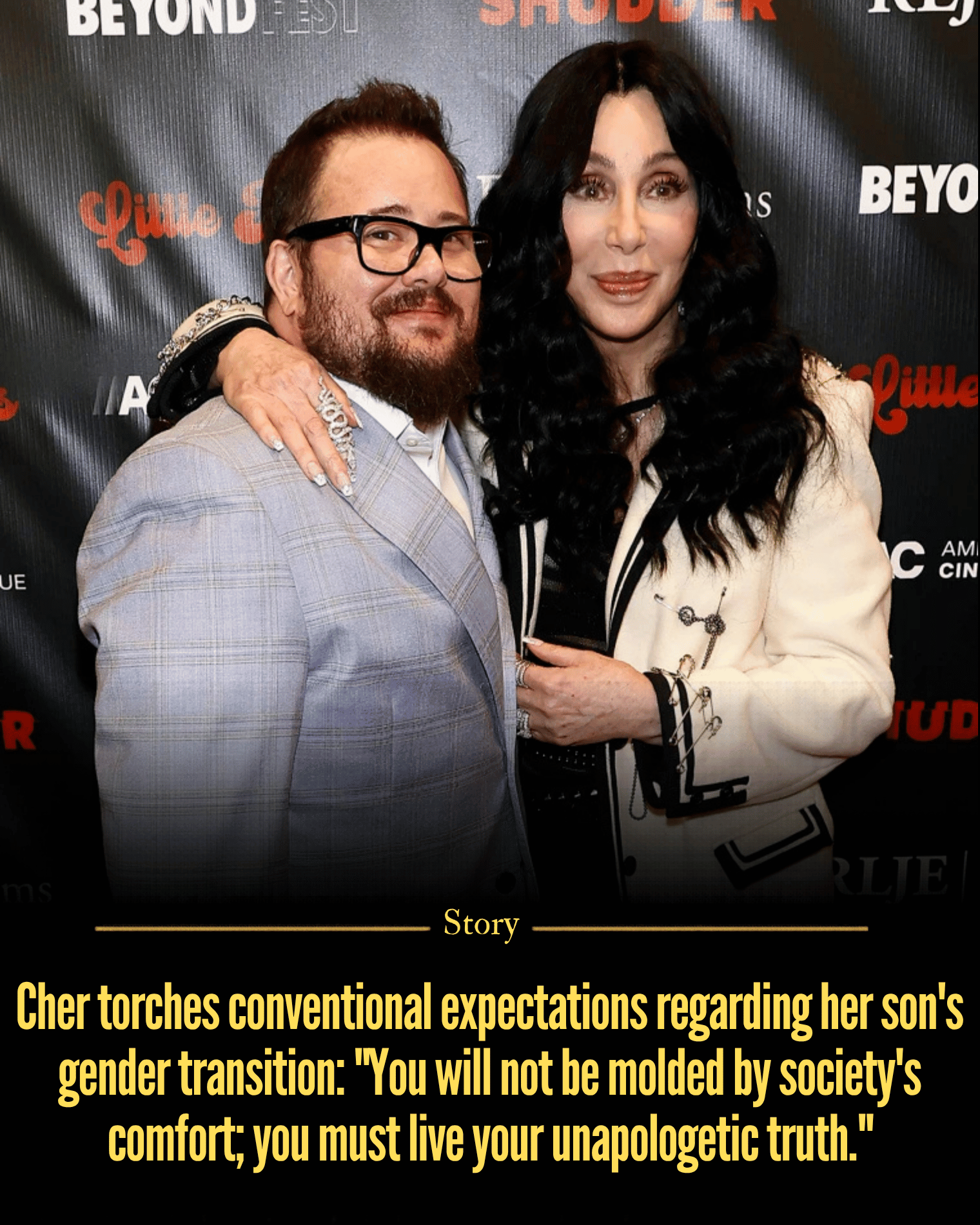 Cher torches conventional expectations regarding her son’s gender transition: “You will not be molded by society’s comfort; you must live your unapologetic truth.”