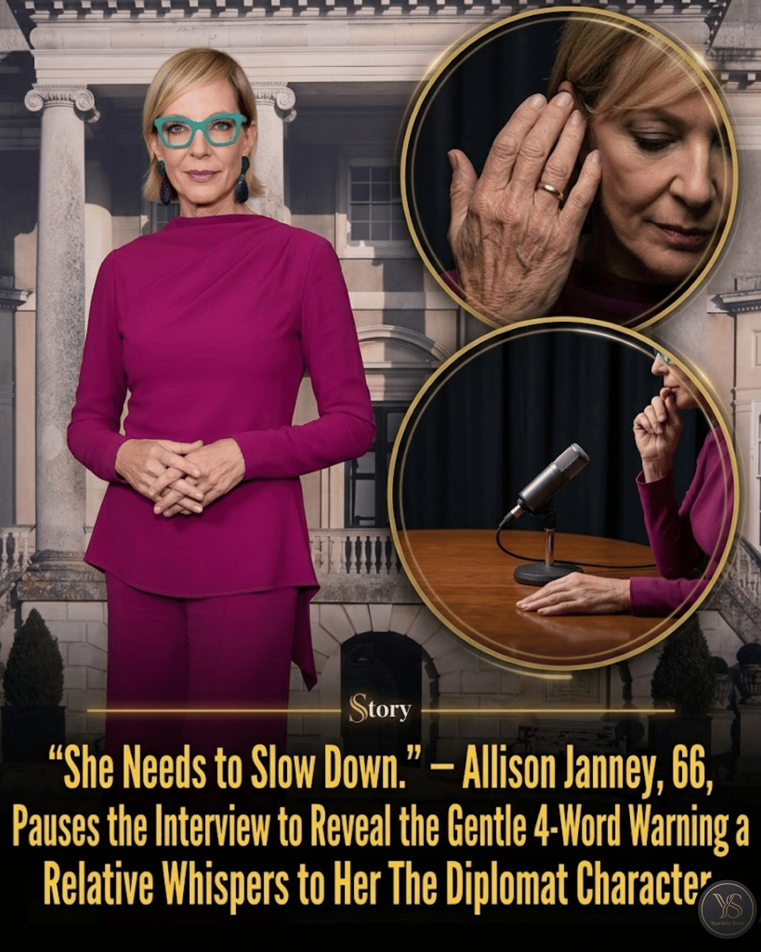 “She Needs to Slow Down.” — Allison Janney, 66, Pauses the Interview to Reveal the Gentle 4-Word Warning a Relative Whispers to Her The Diplomat Character.