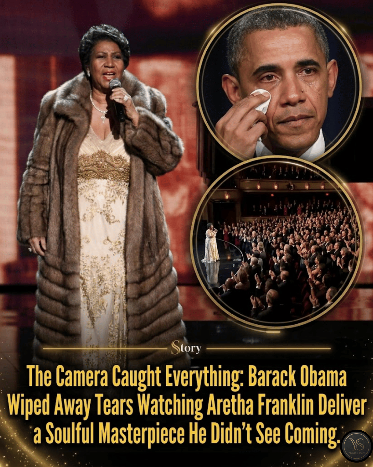 The Camera Caught Everything: Barack Obama Wiped Away Tears Watching Aretha Franklin Deliver a Soulful Masterpiece He Didn’t See Coming.