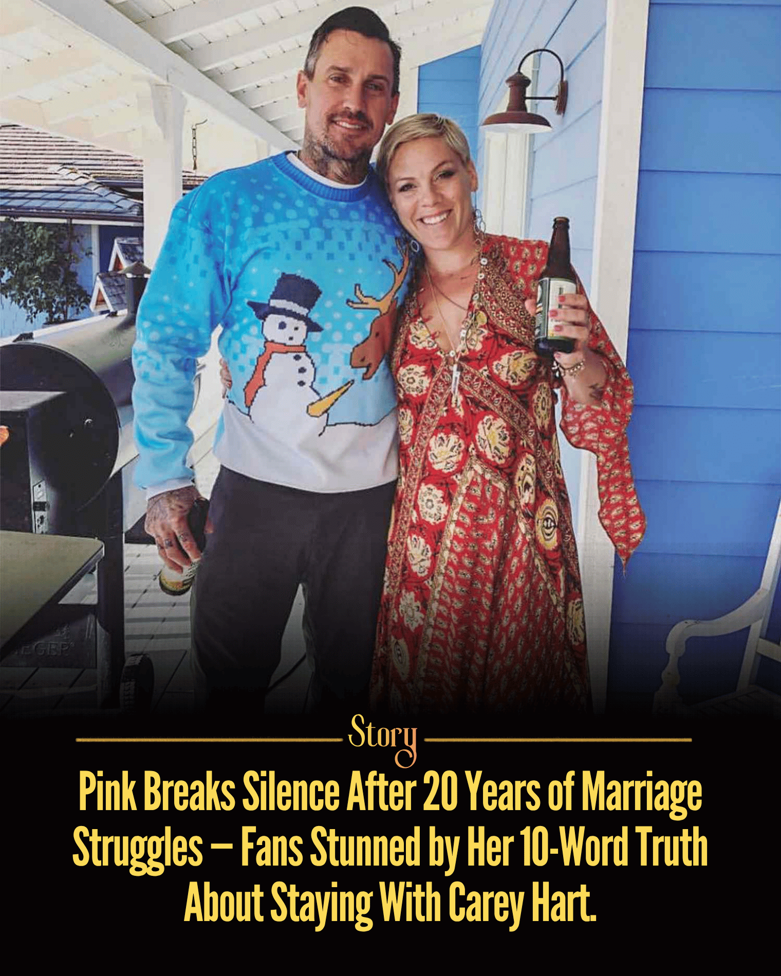 Pink Breaks Silence After 20 Years of Marriage Struggles — Fans Stunned by Her 10-Word Truth About Staying With Carey Hart.