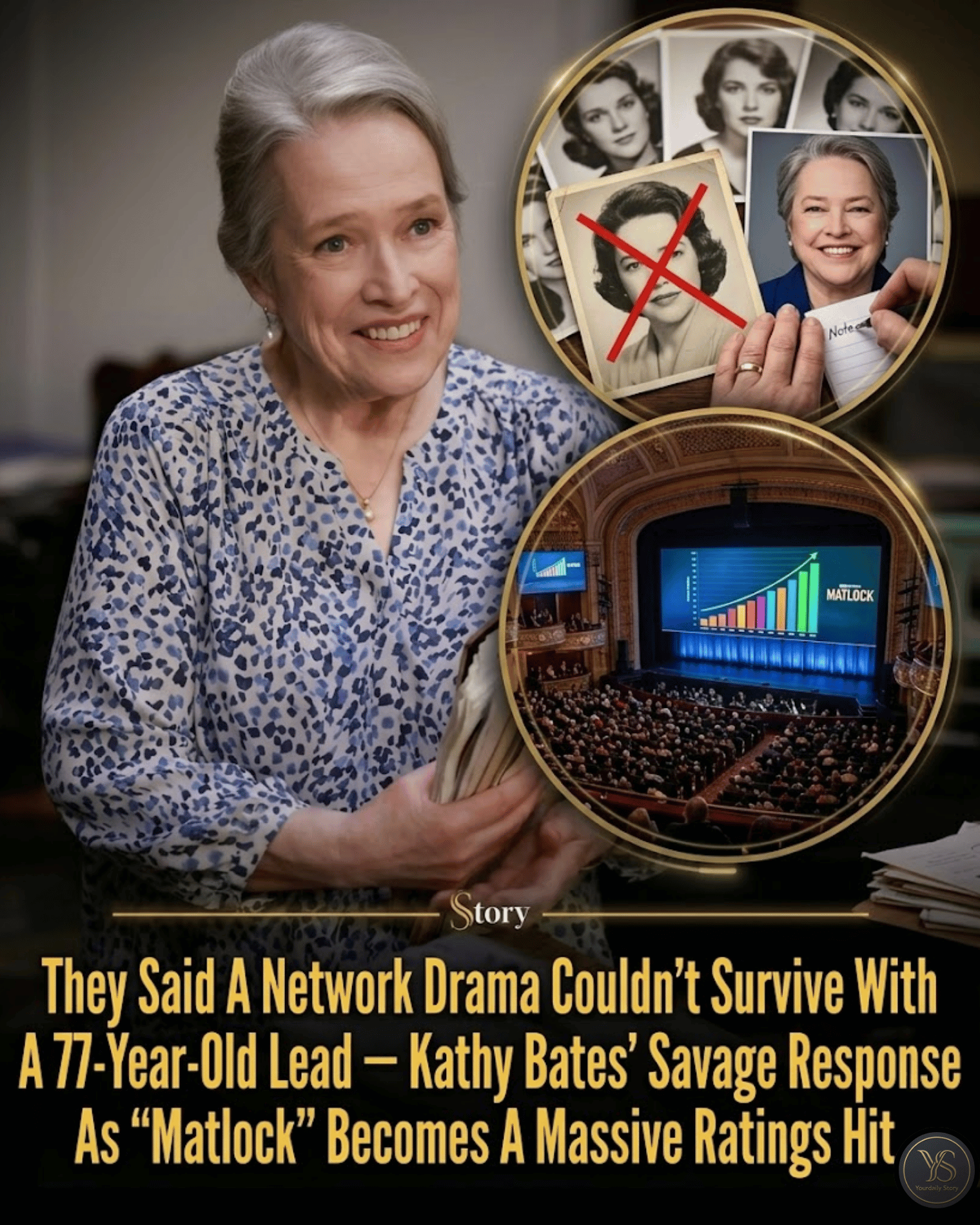 They Said A Network Drama Couldn’t Survive With A 77-Year-Old Lead — Kathy Bates’ Savage Response As “Matlock” Becomes A Massive Ratings Hit.