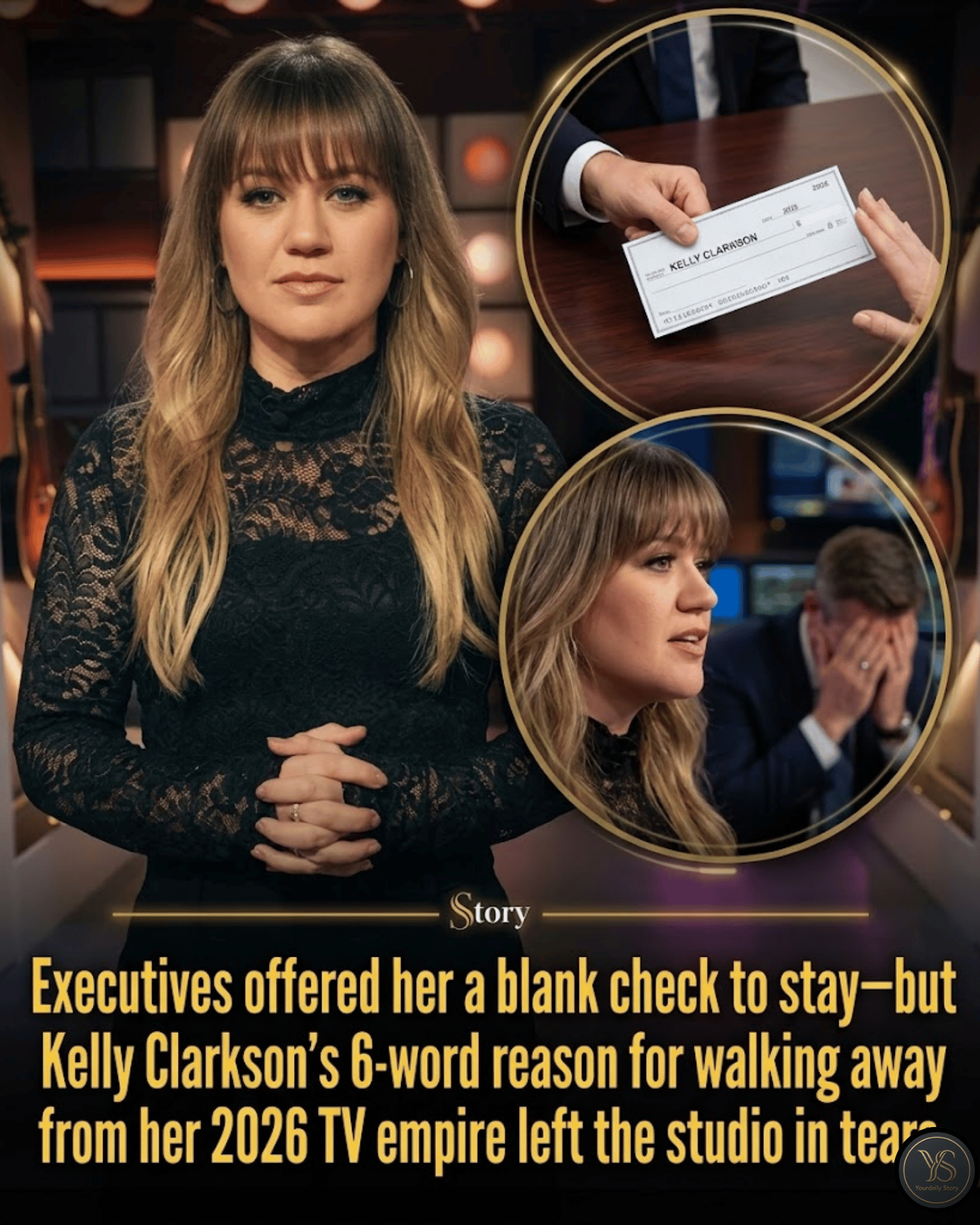 Executives offered her a blank check to stay—but Kelly Clarkson’s 6-word reason for walking away from her 2026 TV empire left the studio in tears.