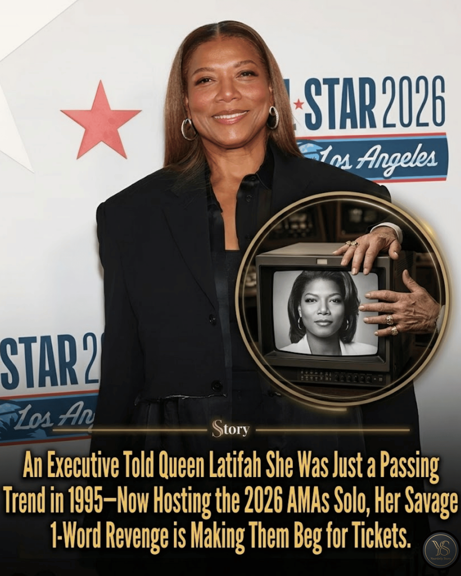 An Executive Told Queen Latifah She Was Just a Passing Trend in 1995—Now Hosting the 2026 AMAs Solo, Her Savage 1-Word Revenge is Making Them Beg for Tickets.