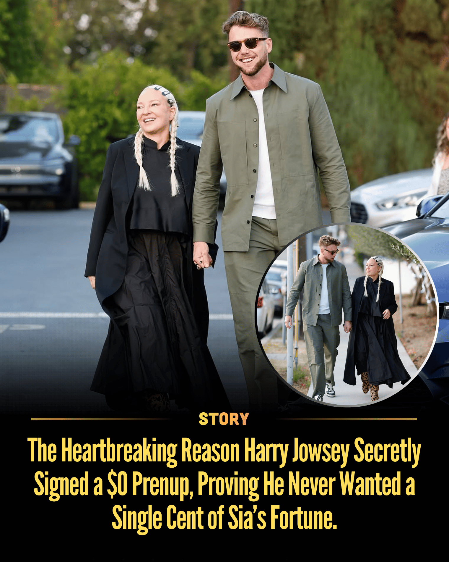 The Heartbreaking Reason Harry Jowsey Secretly Signed a $0 Prenup, Proving He Never Wanted a Single Cent of Sia’s Fortune.