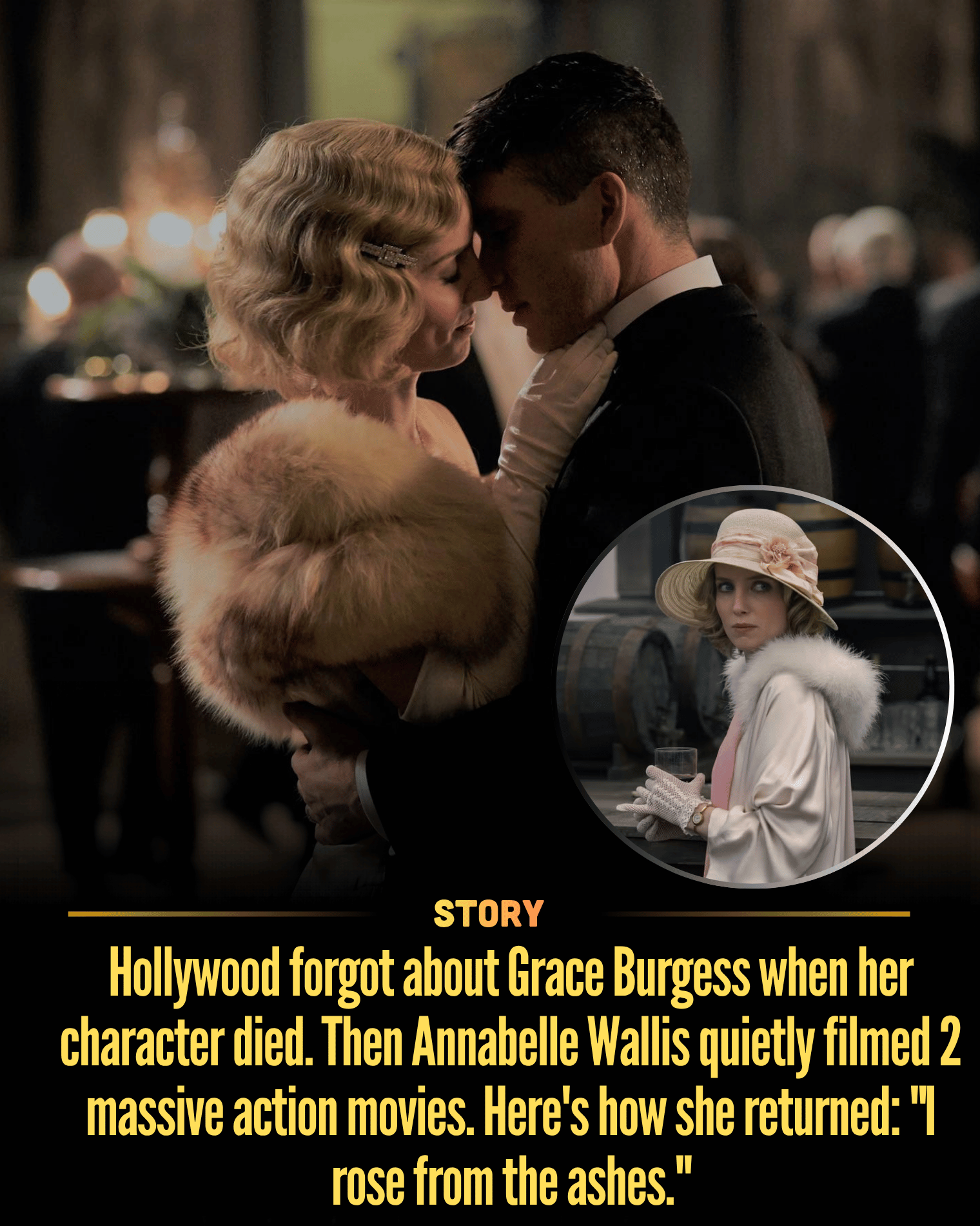 Hollywood forgot about Grace Burgess when her character died. Then Annabelle Wallis quietly filmed 2 massive action movies. Here’s how she returned: “I rose from the ashes.”