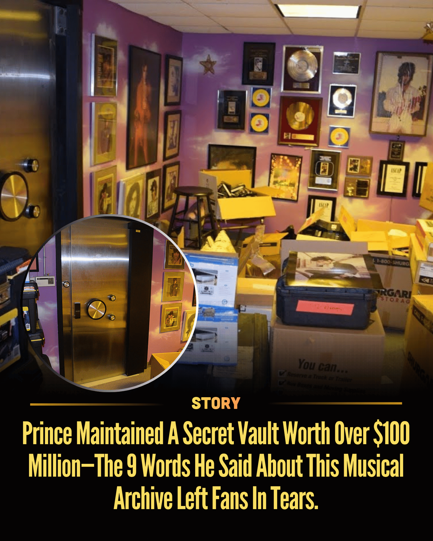 Prince Maintained A Secret Vault Worth Over $100 Million—The 9 Words He Said About This Musical Archive Left Fans In Tears.