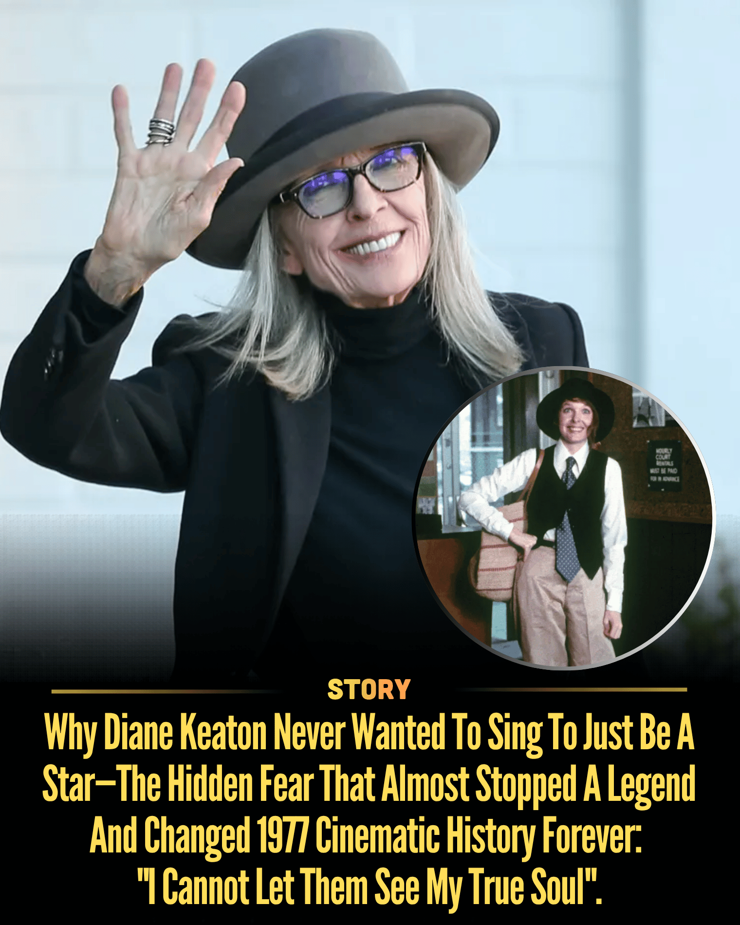 Why Diane Keaton Never Wanted To Sing To Just Be A Star—The Hidden Fear That Almost Stopped A Legend And Changed 1977 Cinematic History Forever: “I Cannot Let Them See My True Soul”.