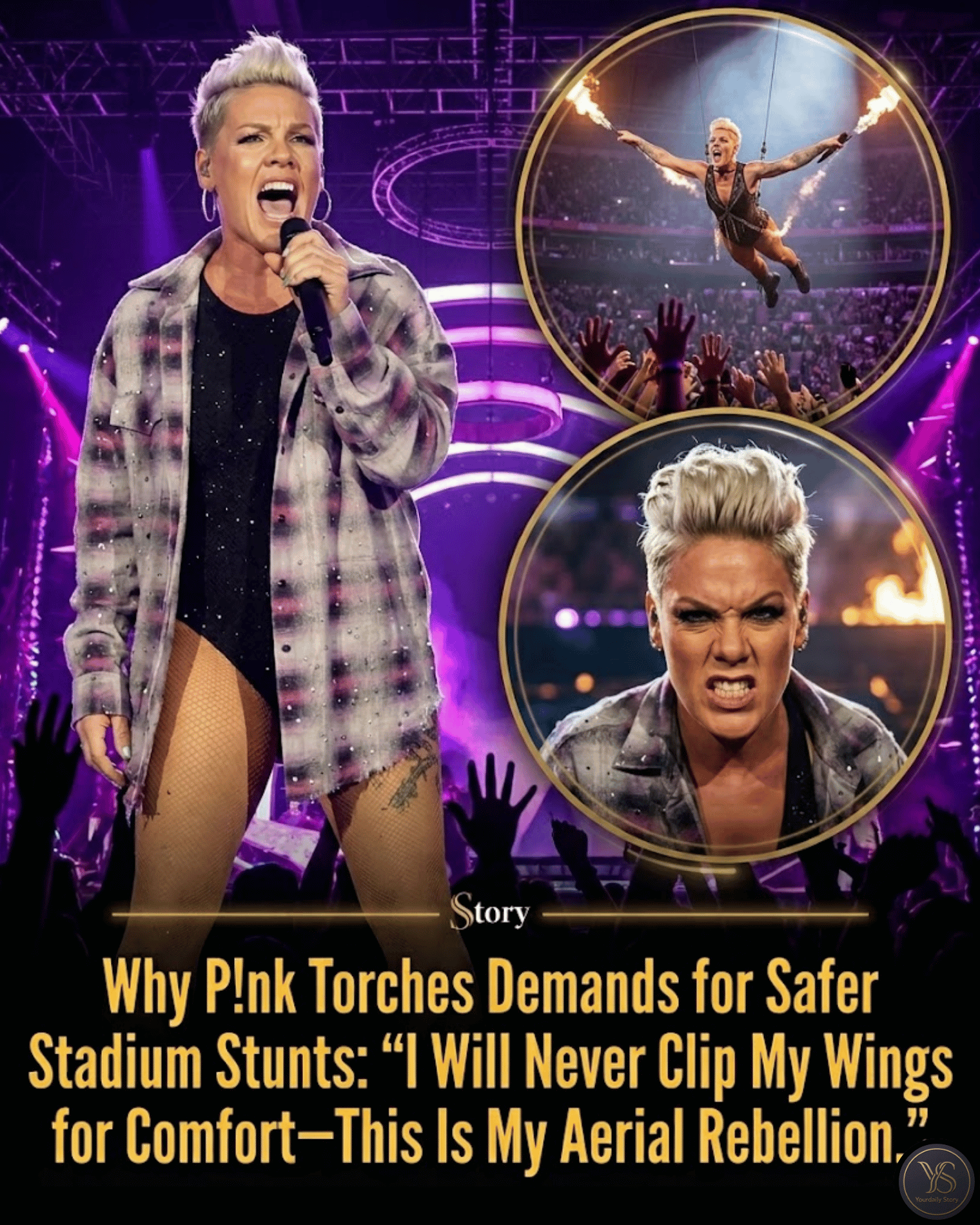 Why P!nk Torches Demands for Safer Stadium Stunts: “I Will Never Clip My Wings for Comfort—This Is My Aerial Rebellion.”
