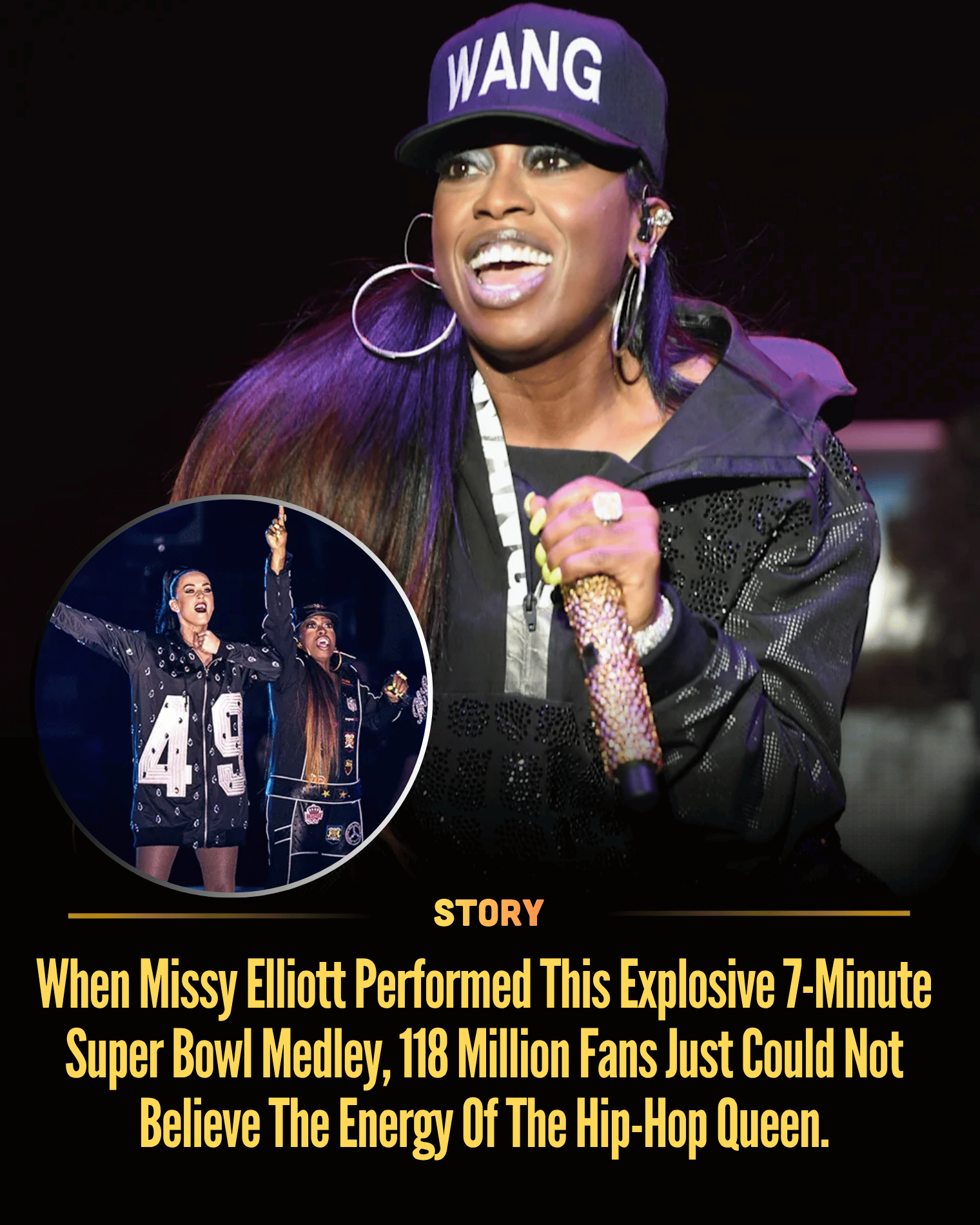 When Missy Elliott Performed This Explosive 7-Minute Super Bowl Medley, 118 Million Fans Just Could Not Believe The Energy Of The Hip-Hop Queen.