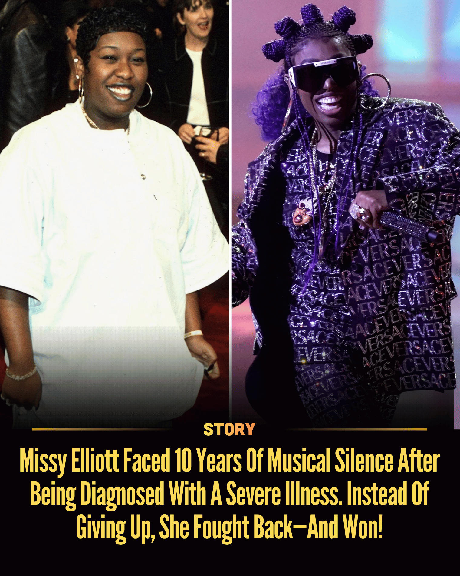 Missy Elliott Faced 10 Years Of Musical Silence After Being Diagnosed With A Severe Illness. Instead Of Giving Up, She Fought Back—And Won!