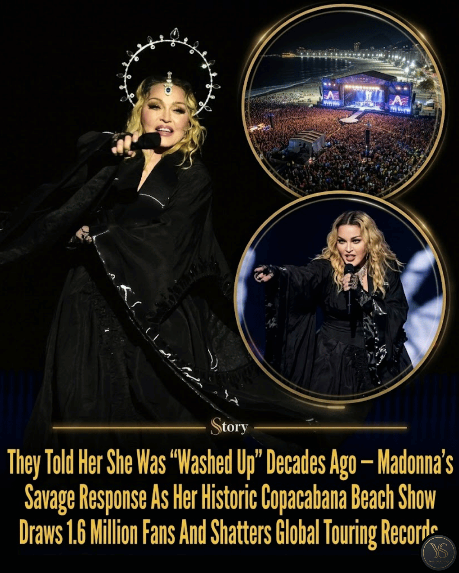 They Told Her She Was “Washed Up” Decades Ago — Madonna’s Savage Response As Her Historic Copacabana Beach Show Draws 1.6 Million Fans And Shatters Global Touring Records.