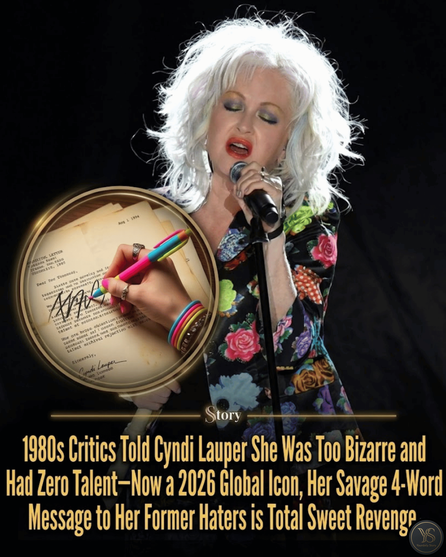 1980s Critics Told Cyndi Lauper She Was Too Bizarre and Had Zero Talent—Now a 2026 Global Icon, Her Savage 4-Word Message to Her Former Haters is Total Sweet Revenge.