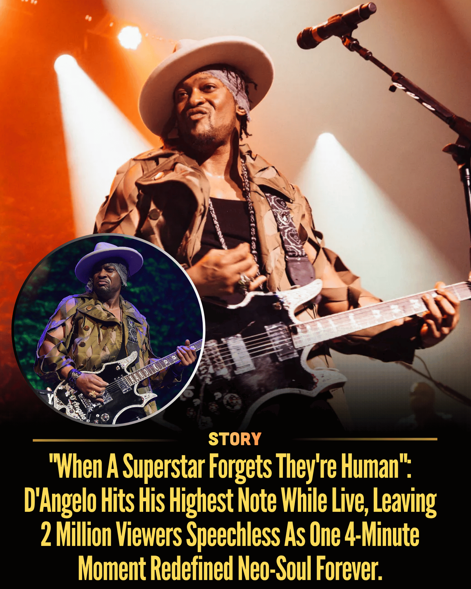 “When A Superstar Forgets They’re Human”: D’Angelo Hits His Highest Note While Live, Leaving 2 Million Viewers Speechless As One 4-Minute Moment Redefined Neo-Soul Forever.
