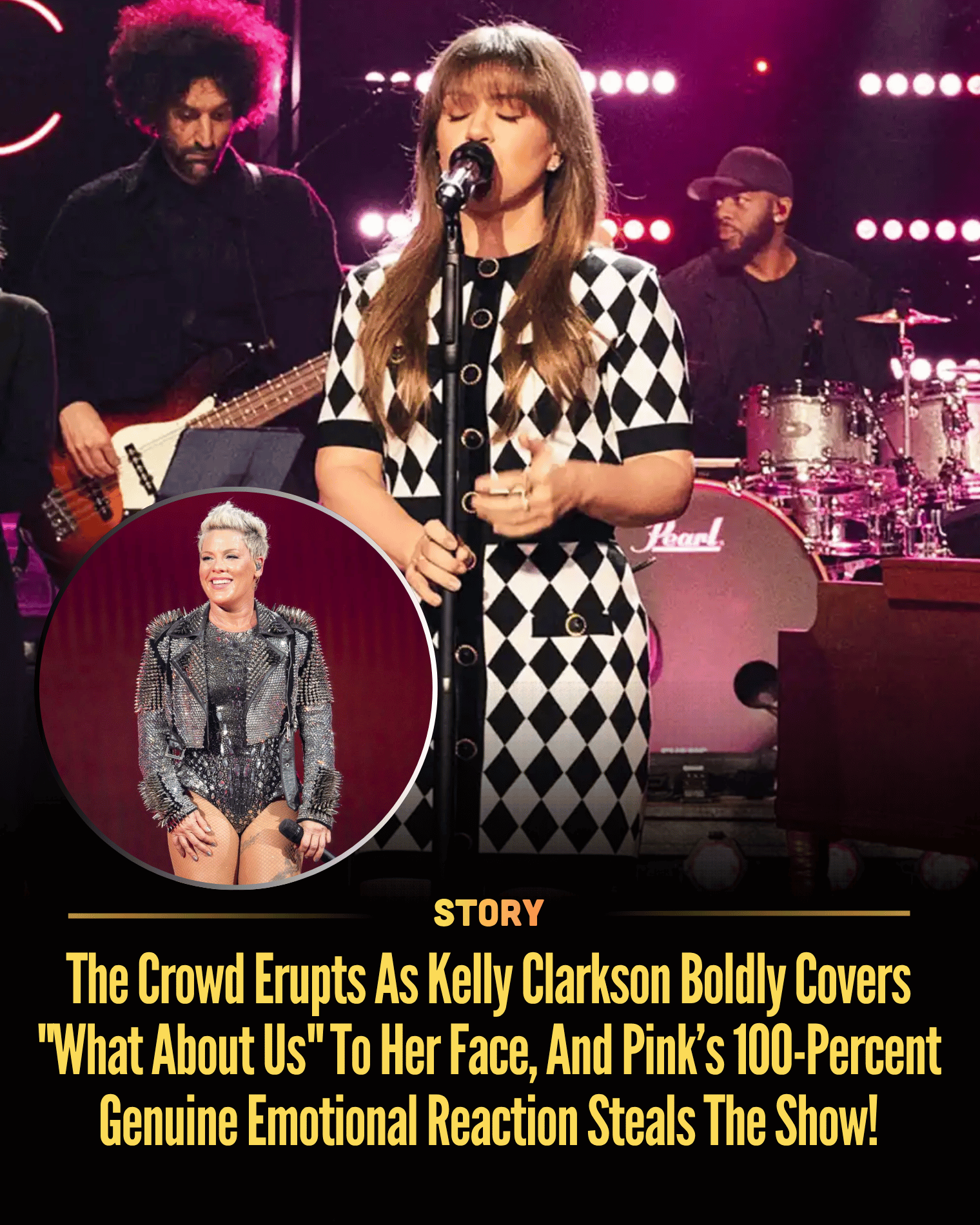The Crowd Erupts As Kelly Clarkson Boldly Covers “What About Us” To Her Face, And Pink’s 100-Percent Genuine Emotional Reaction Steals The Show!