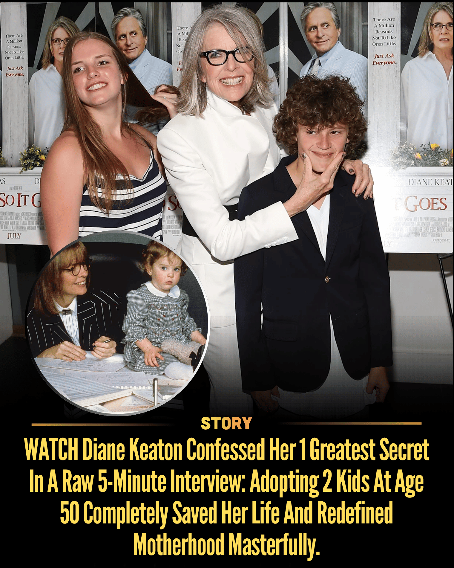 WATCH Diane Keaton Confessed Her 1 Greatest Secret In A Raw 5-Minute Interview: Adopting 2 Kids At Age 50 Completely Saved Her Life And Redefined Motherhood Masterfully.