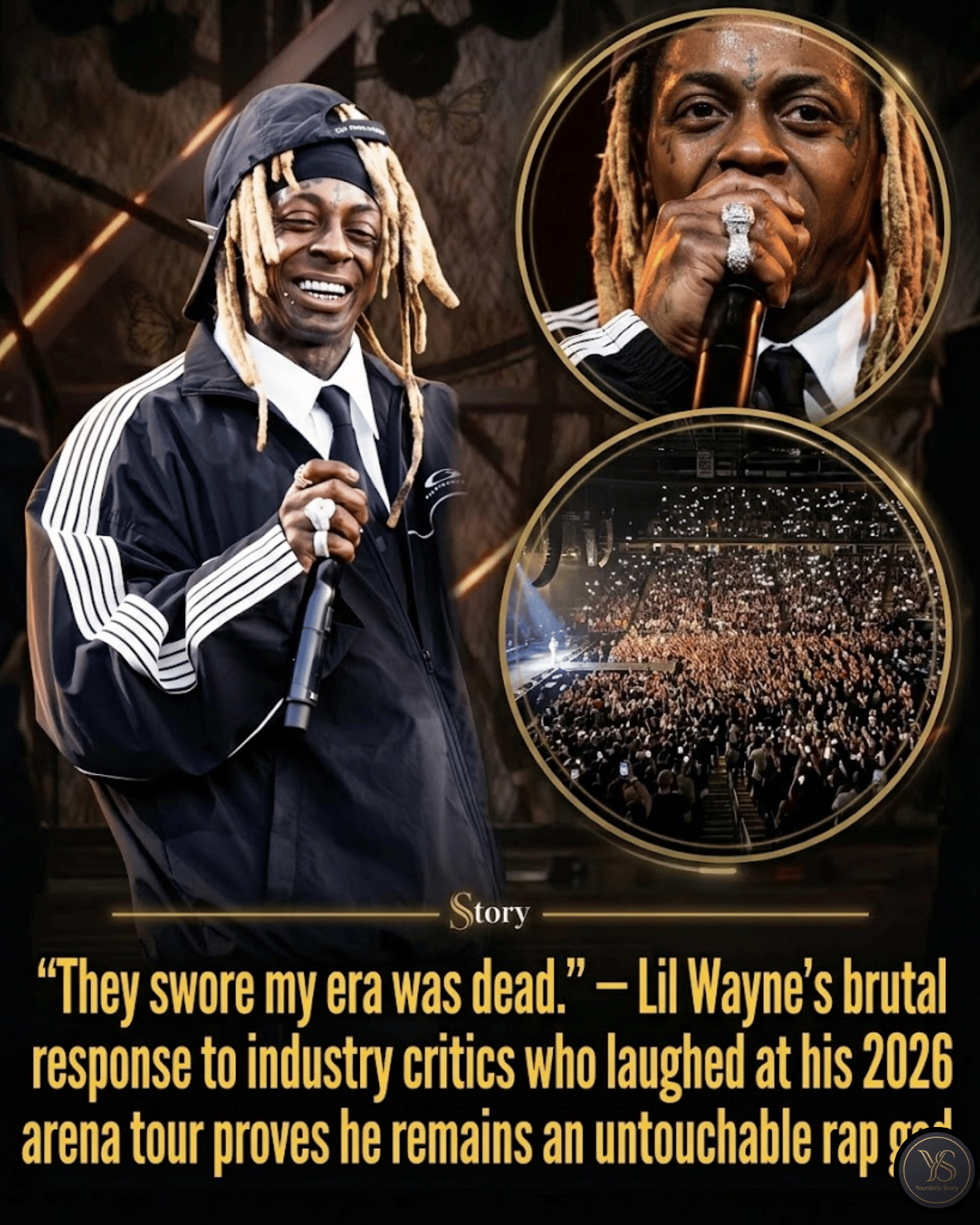 “They swore my era was dead.” — Lil Wayne’s brutal response to industry critics who laughed at his 2026 arena tour proves he remains an untouchable rap god.
