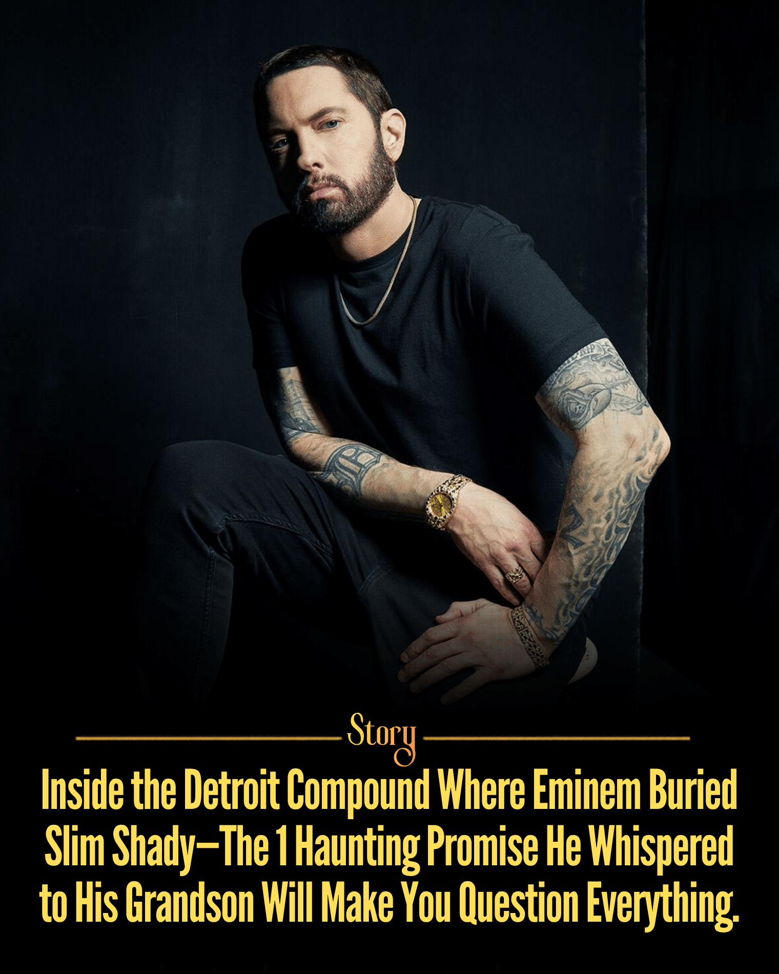 Inside the Detroit Compound Where Eminem Buried Slim Shady—The 1 Haunting Promise He Whispered to His Grandson Will Make You Question Everything.