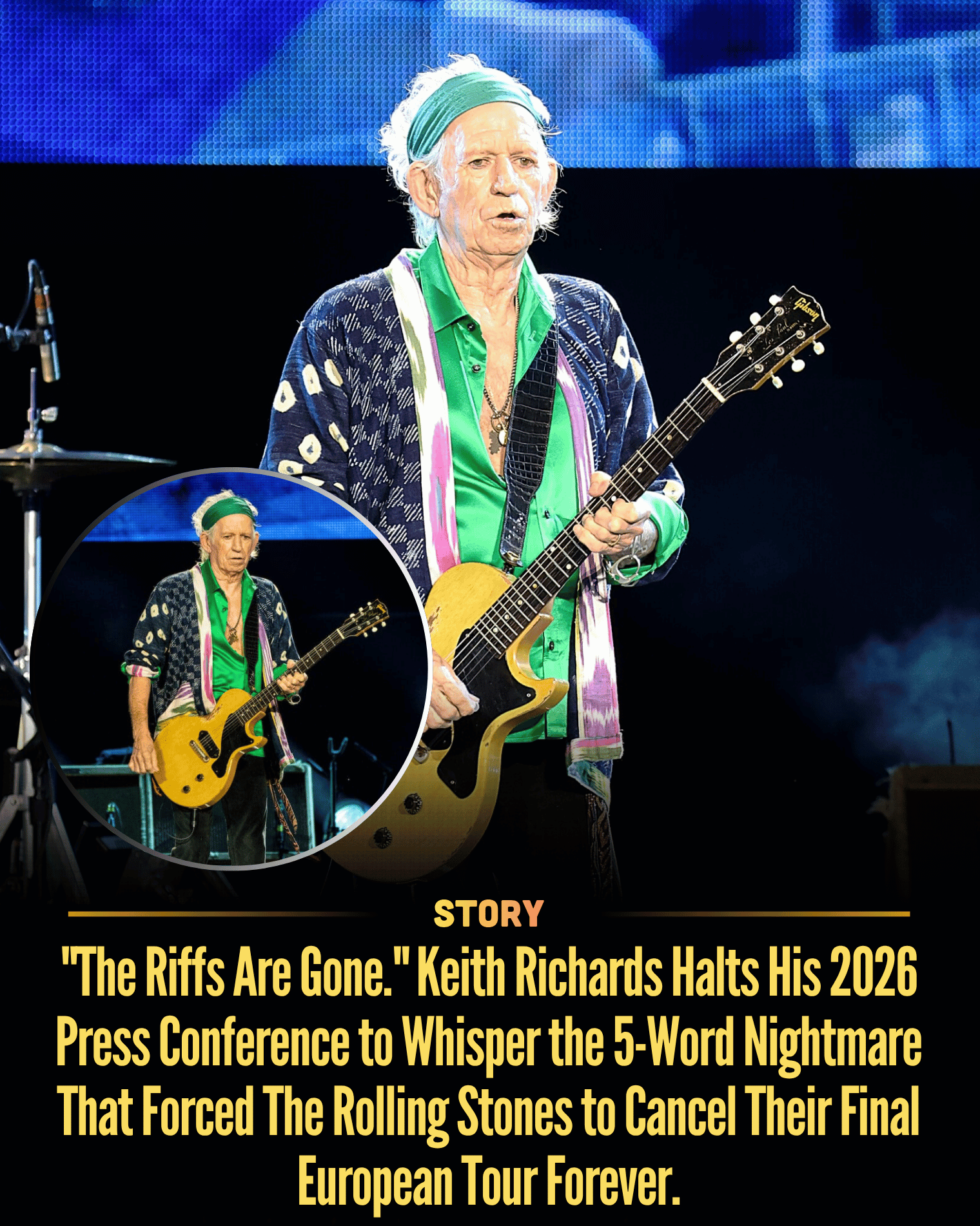 “The Riffs Are Gone.” Keith Richards Halts His 2026 Press Conference to Whisper the 5-Word Nightmare That Forced The Rolling Stones to Cancel Their Final European Tour Forever.
