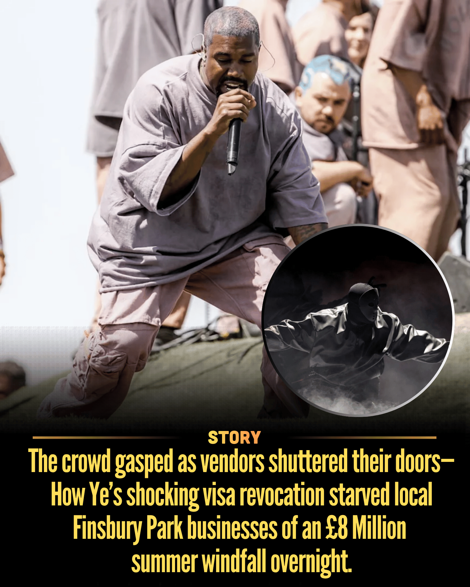The crowd gasped as vendors shuttered their doors—How Ye’s shocking visa revocation starved local Finsbury Park businesses of an £8 Million summer windfall overnight.