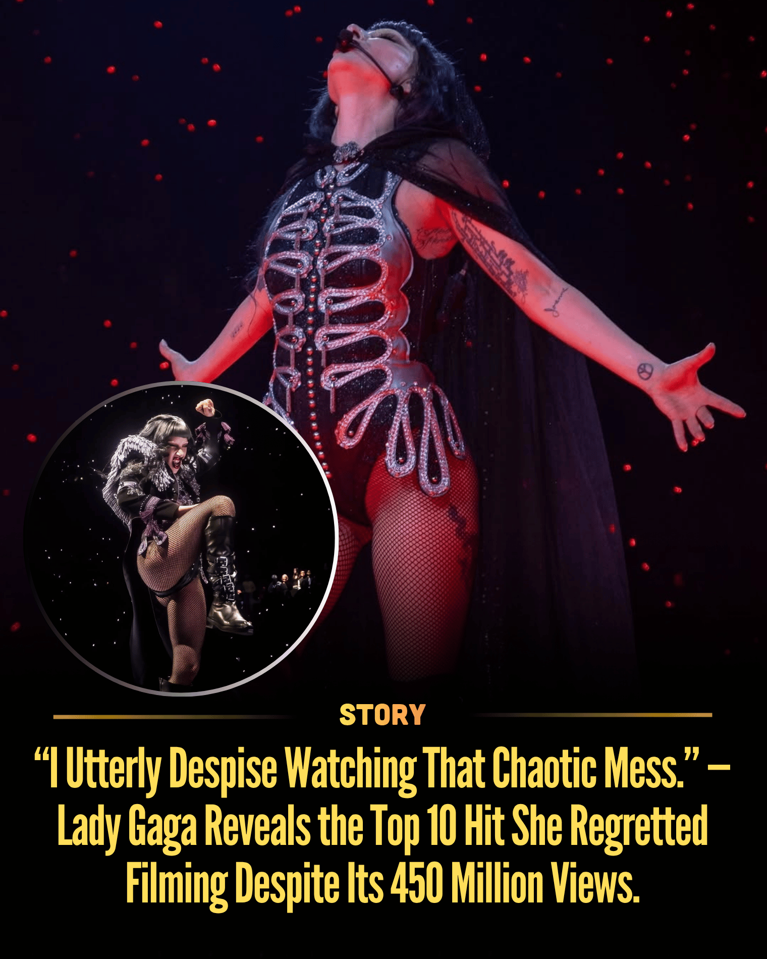 “I Utterly Despise Watching That Chaotic Mess.” — Lady Gaga Reveals the Top 10 Hit She Regretted Filming Despite Its 450 Million Views.