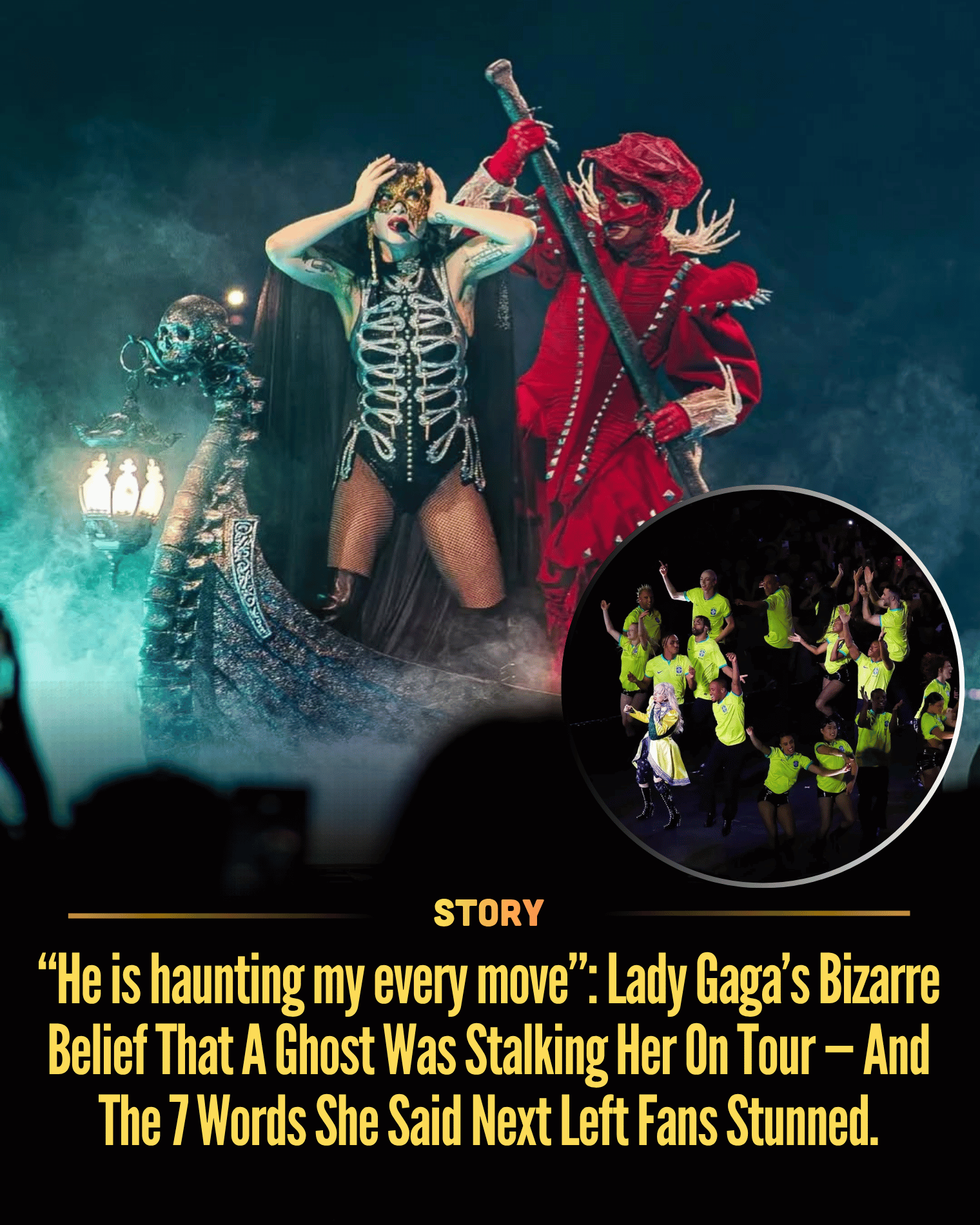 “He is haunting my every move”: Lady Gaga’s Bizarre Belief That A Ghost Was Stalking Her On Tour — And The 7 Words She Said Next Left Fans Stunned.