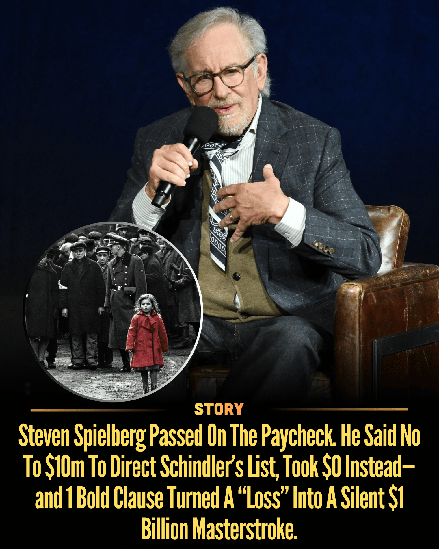 Steven Spielberg Passed On The Paycheck. He Said No To $10m To Direct Schindler’s List, Took $0 Instead—and 1 Bold Clause Turned A “Loss” Into A Silent $1 Billion Masterstroke.