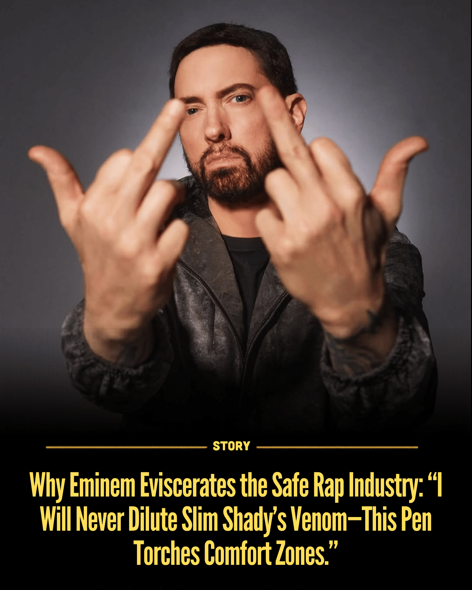 Why Eminem Eviscerates the Safe Rap Industry: “I Will Never Dilute Slim Shady’s Venom—This Pen Torches Comfort Zones.”