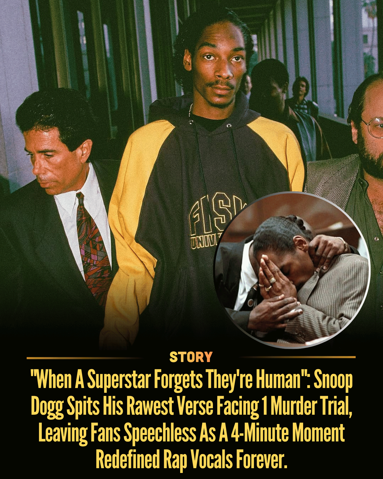 “When A Superstar Forgets They’re Human”: Snoop Dogg Spits His Rawest Verse Facing 1 Murder Trial, Leaving Fans Speechless As A 4-Minute Moment Redefined Rap Vocals Forever.