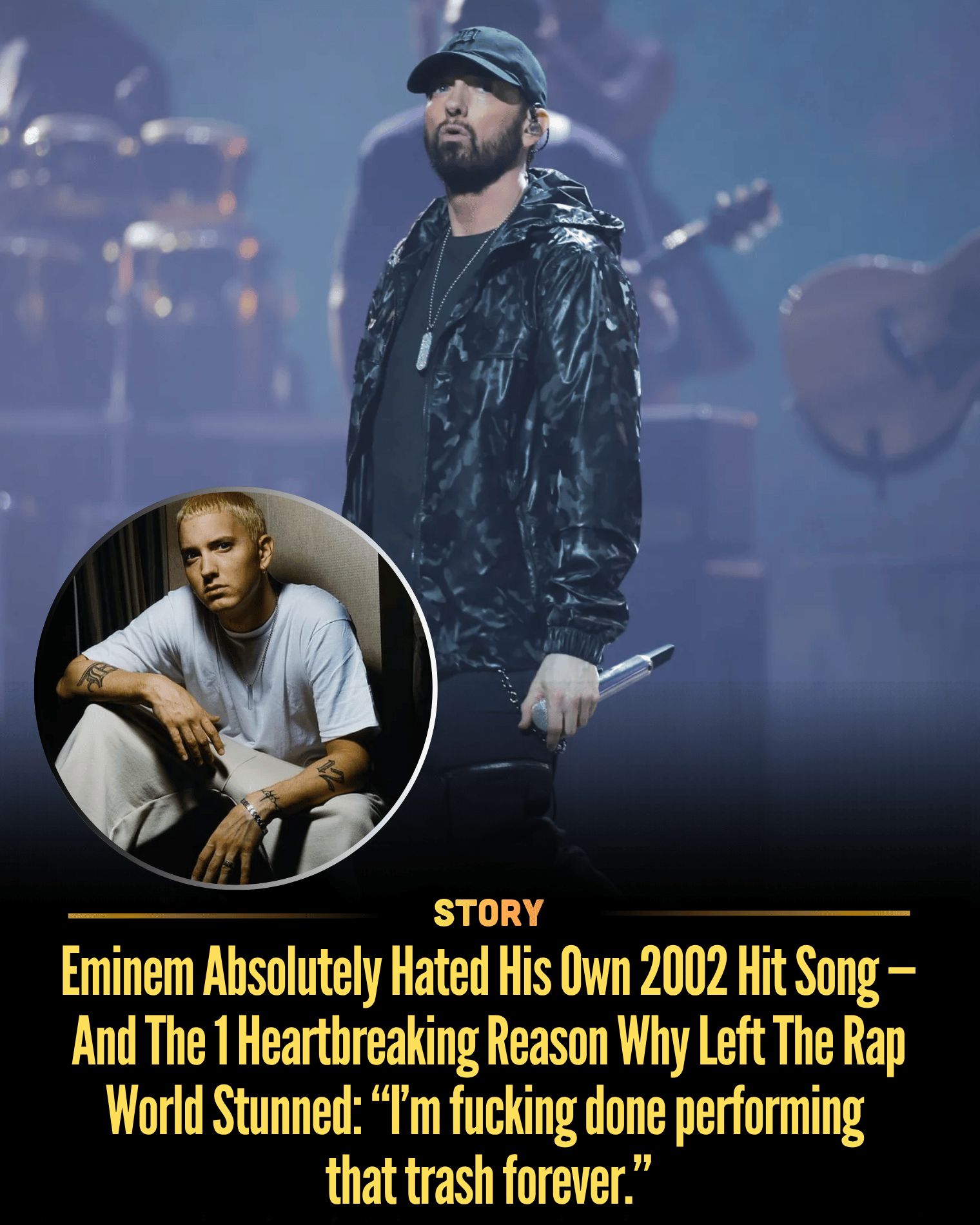 Eminem Absolutely Hated His Own 2002 Hit Song — And The 1 Heartbreaking Reason Why Left The Rap World Stunned: “I’m fucking done performing that trash forever.”