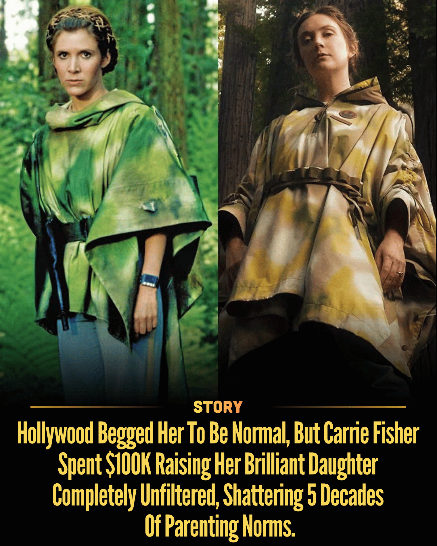 Hollywood Begged Her To Be Normal, But Carrie Fisher Spent $100K Raising Her Brilliant Daughter Completely Unfiltered, Shattering 5 Decades Of Parenting Norms.