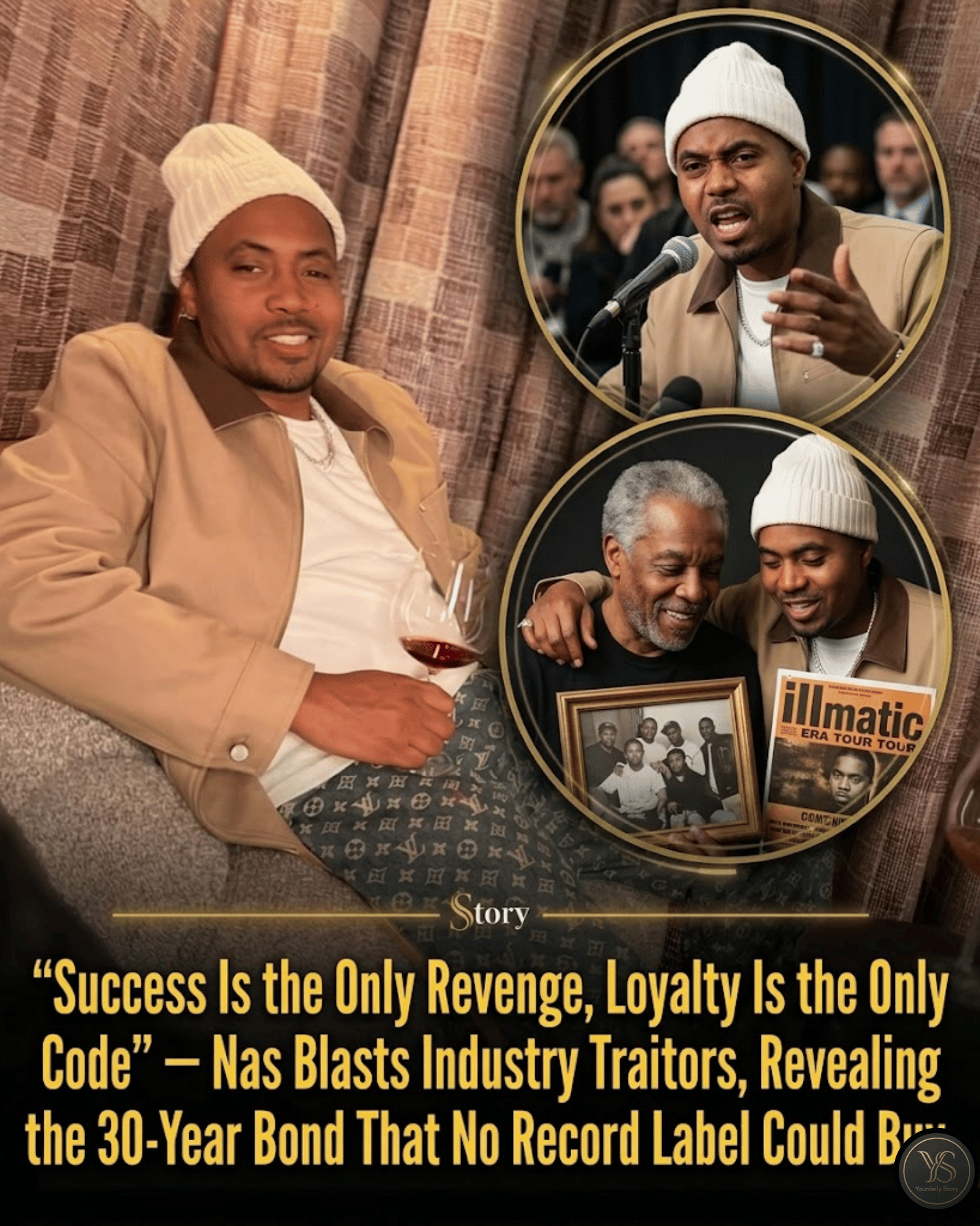 “Success Is the Only Revenge, Loyalty Is the Only Code” — Nas Blasts Industry Traitors, Revealing the 30-Year Bond That No Record Label Could Buy.