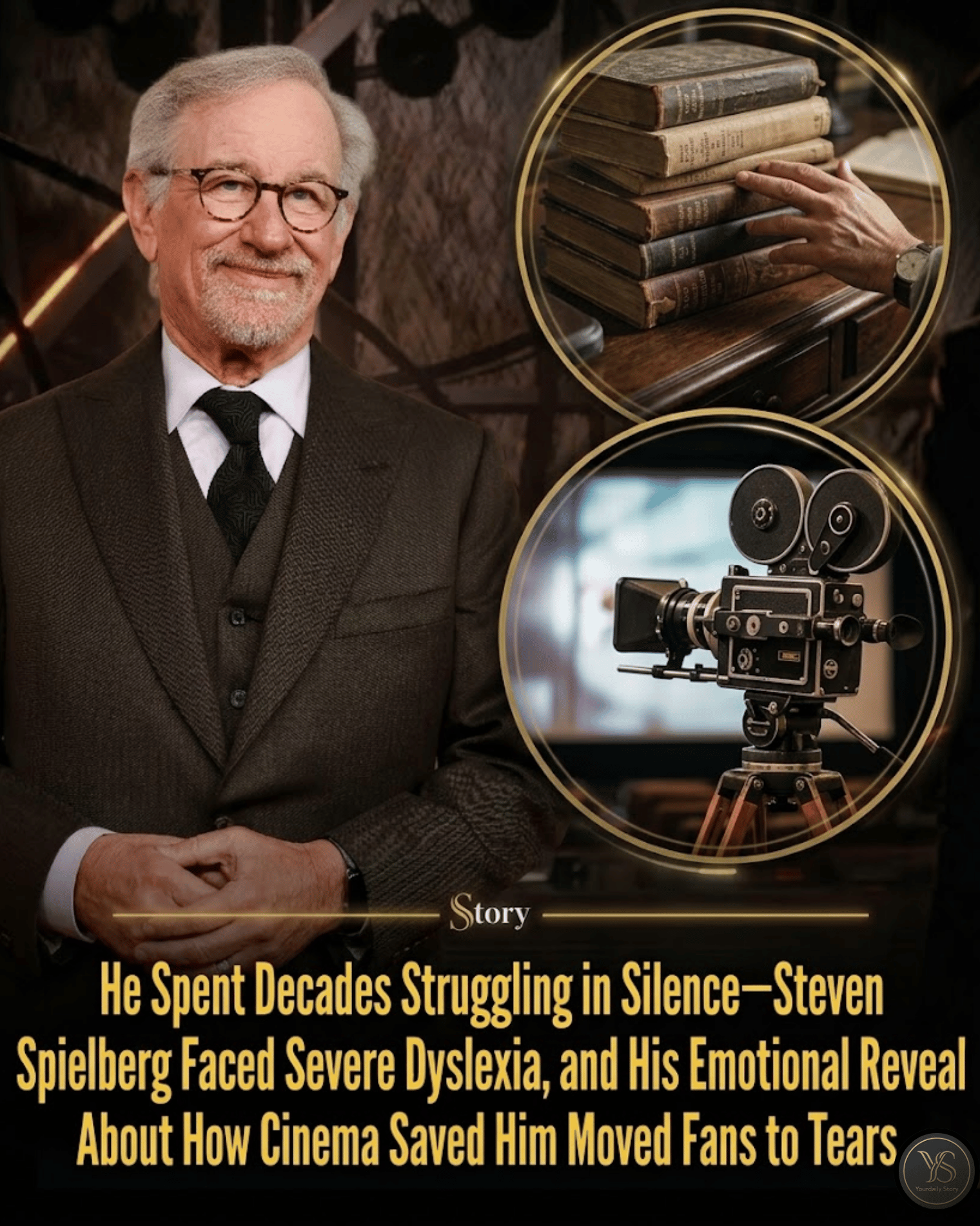 He Spent Decades Struggling in Silence—Steven Spielberg Faced Severe Dyslexia, and His Emotional Reveal About How Cinema Saved Him Moved Fans to Tears.